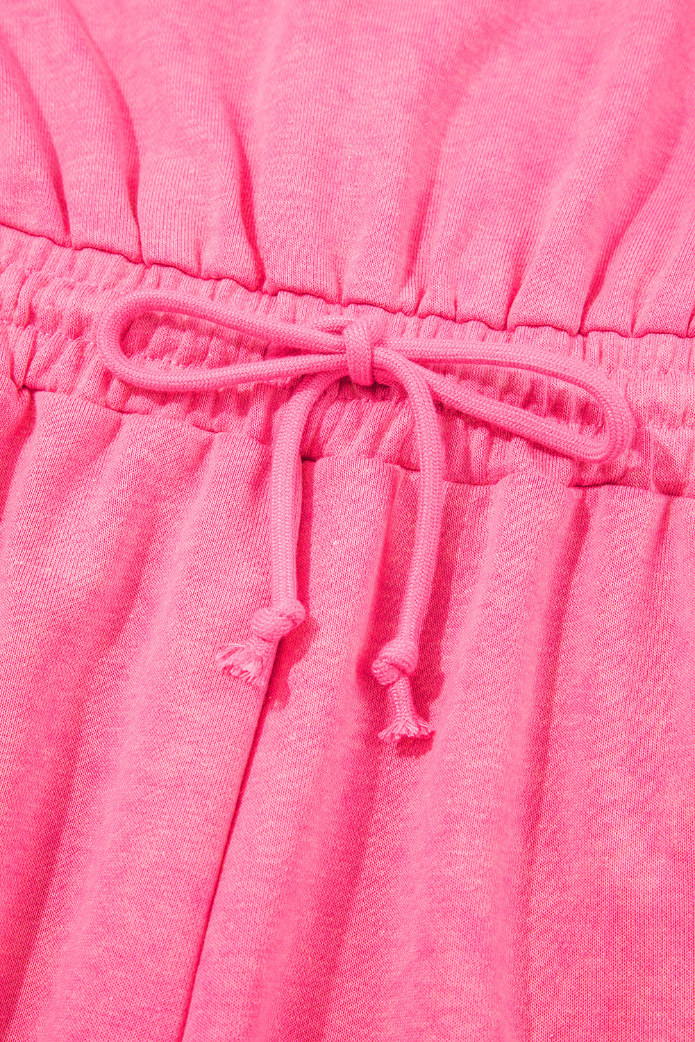 Pink Mineral Wash Hollow Back Short Sleeve Romper