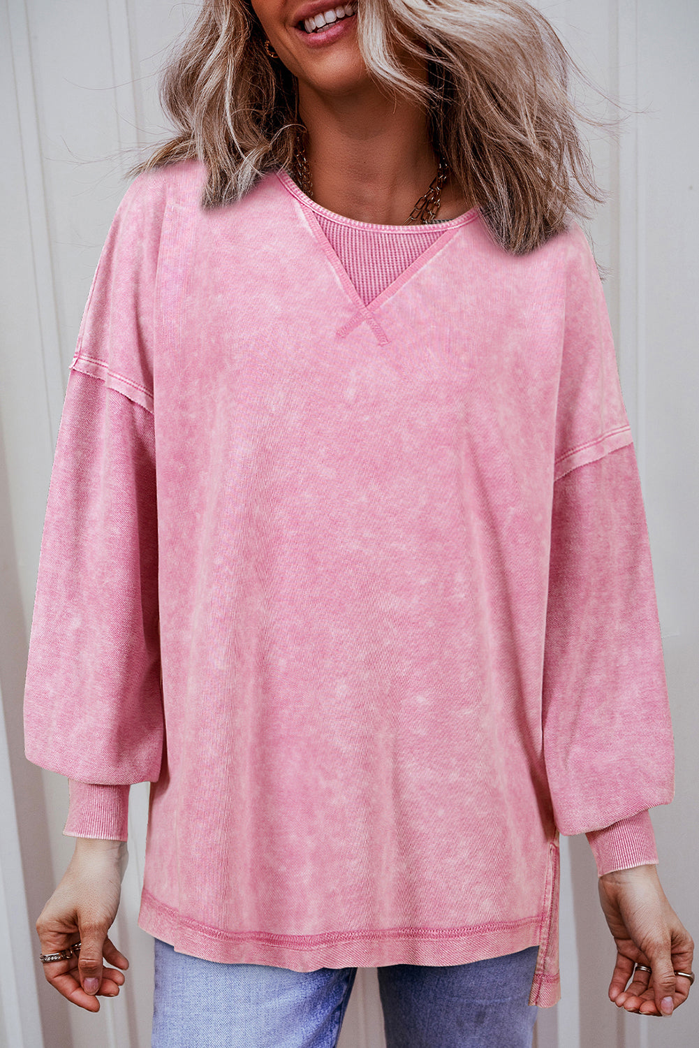 Pink Mineral Wash Sweatshirt