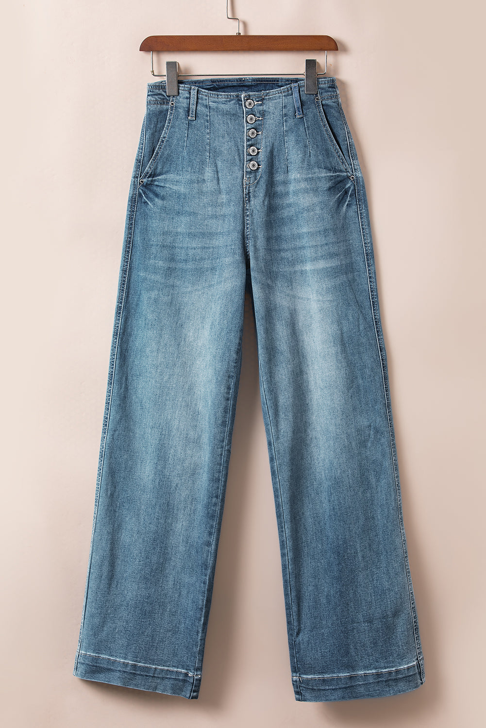 ‘Delilah’ Medium Wash Straight Loose Leg Jeans