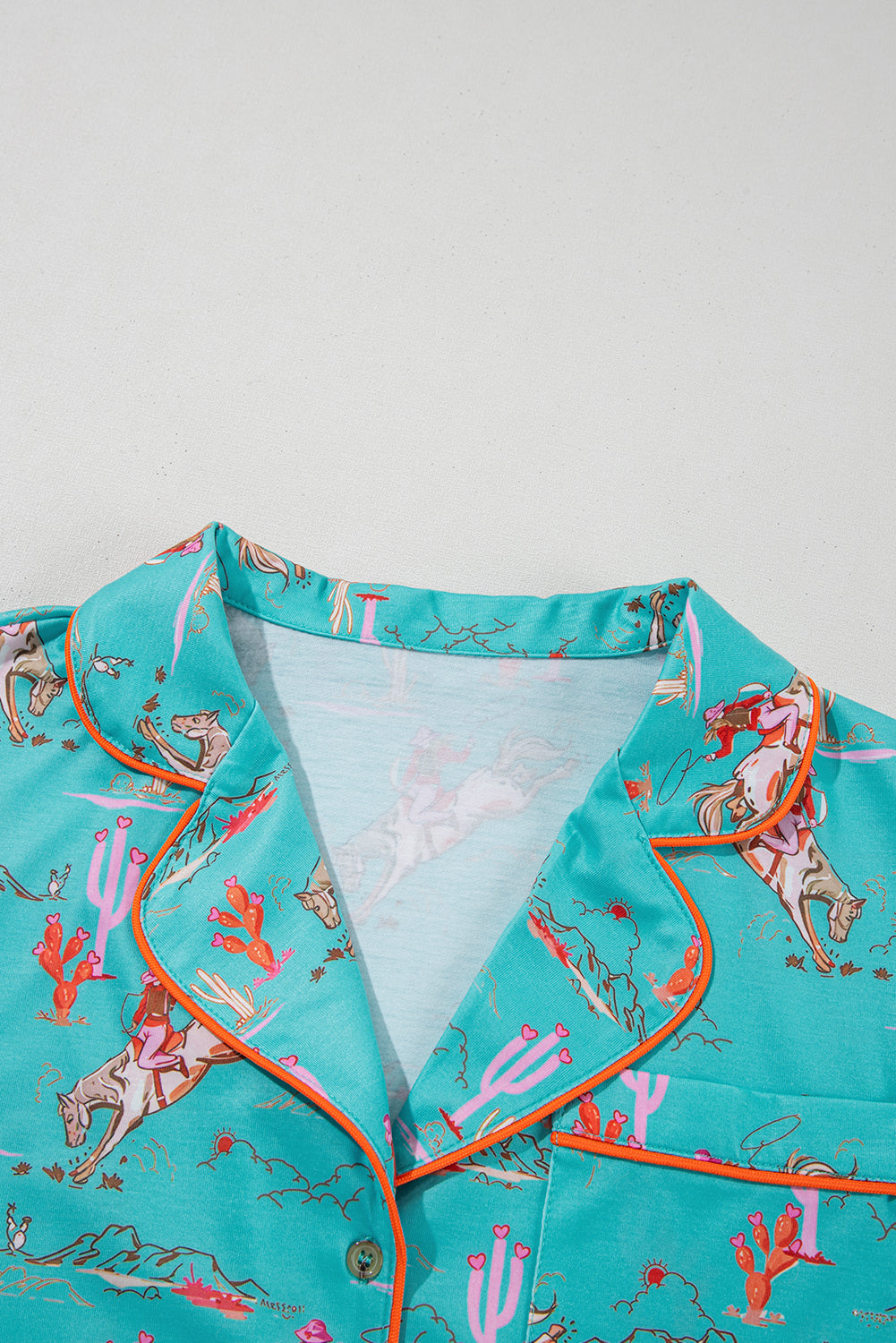 Aruba Blue Cowgirl Pajama Set