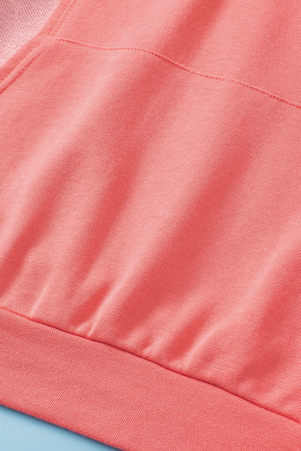 Pink Contrast Patchwork Sweatshirt