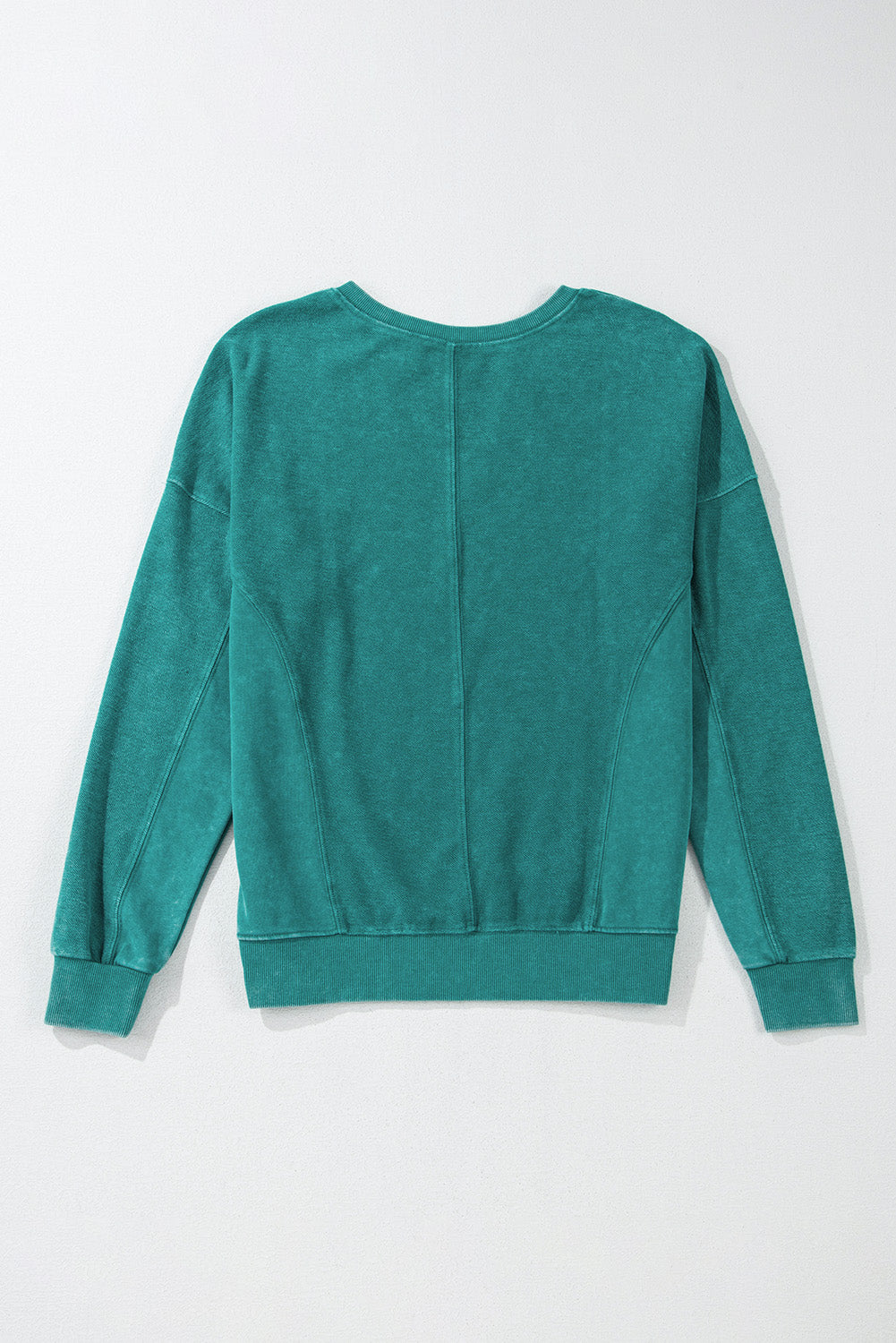 Teal Notched Neck Sweatshirt