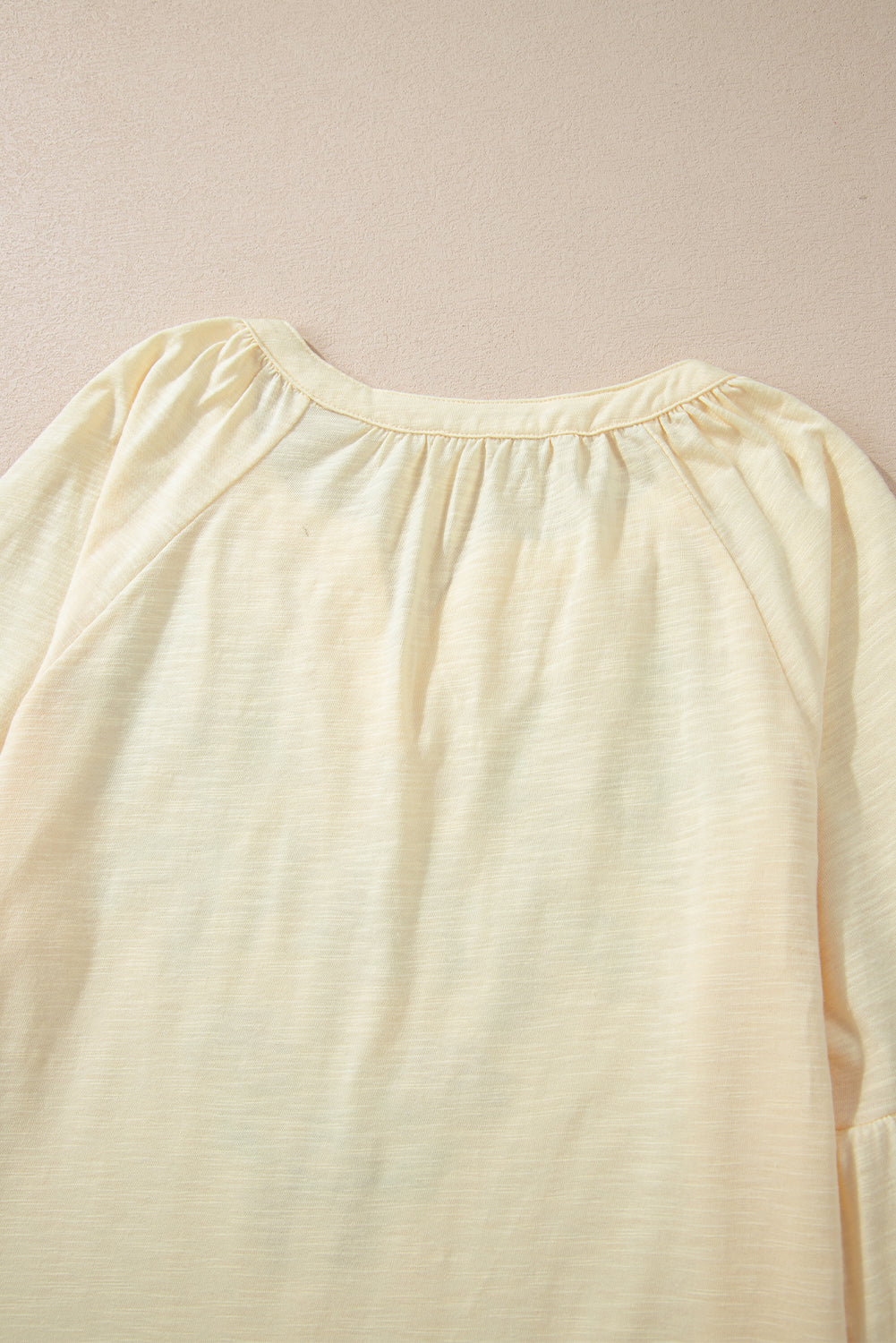 Apricot Paisley Floral Embroidered V Neck Blouse