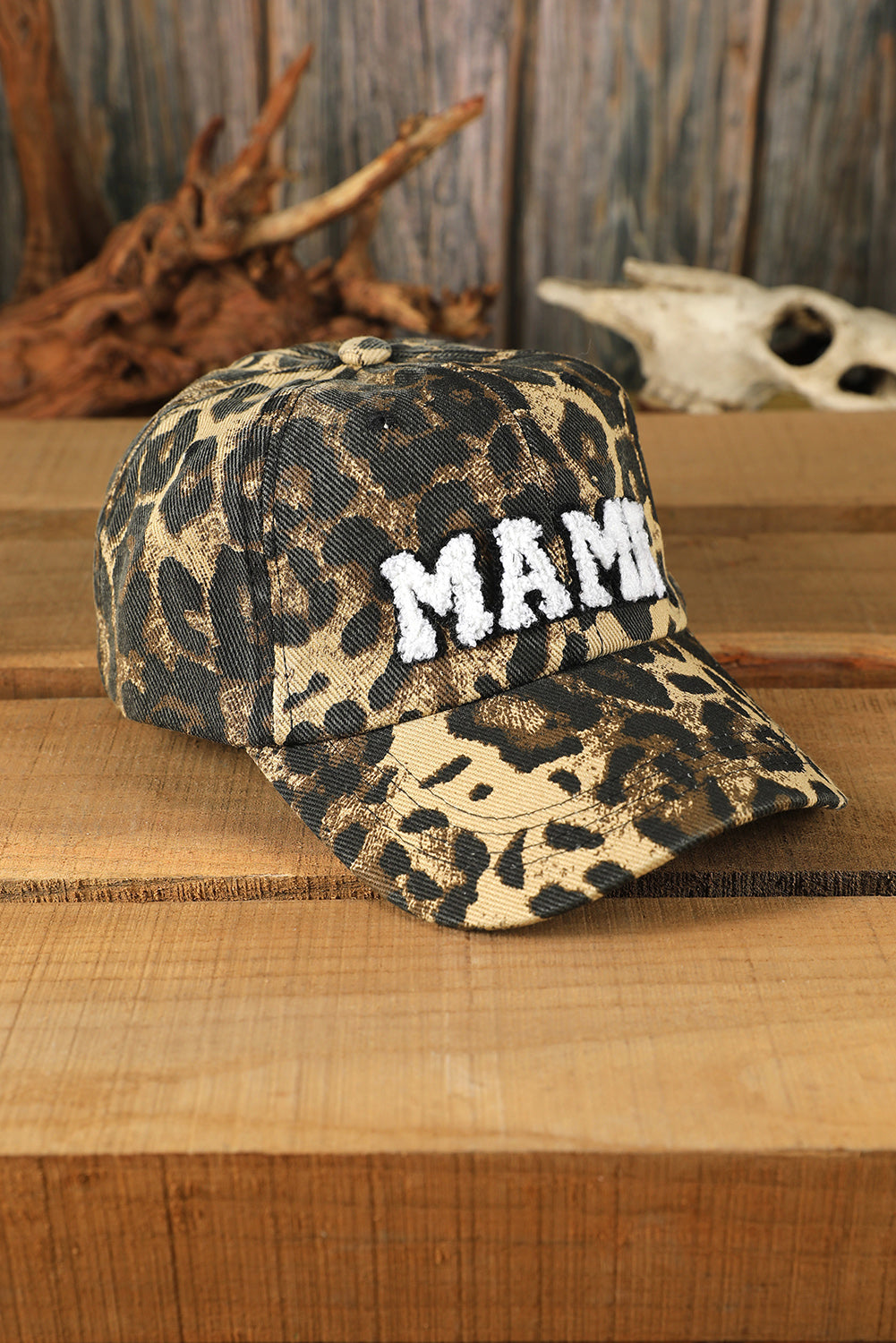 Leopard ‘MAMA’ Embroidered Hat
