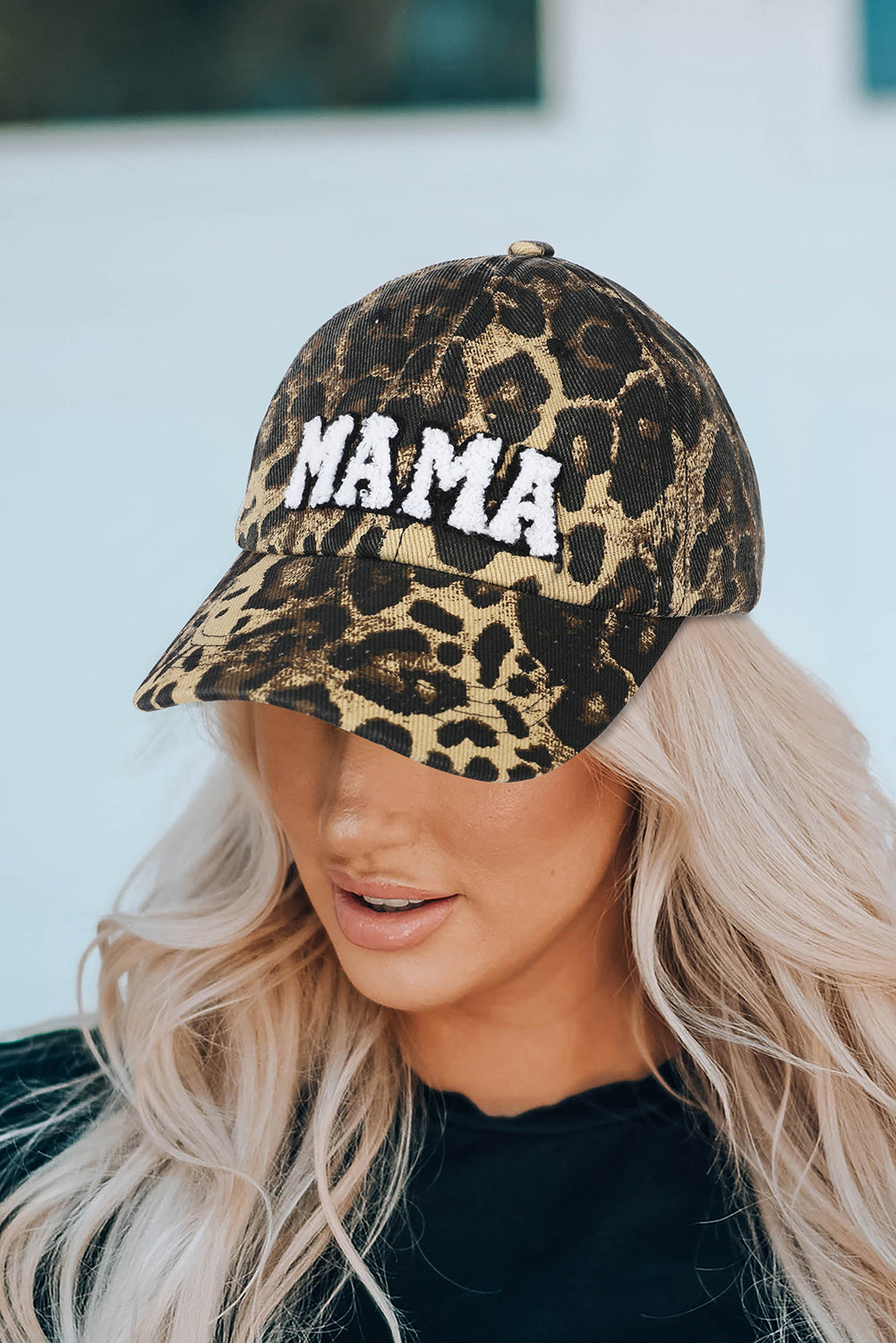 Leopard ‘MAMA’ Embroidered Hat