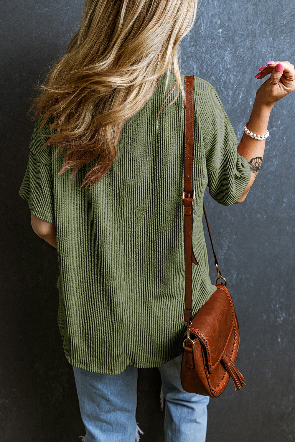 Forest Green Pocket Loose T-Shirt
