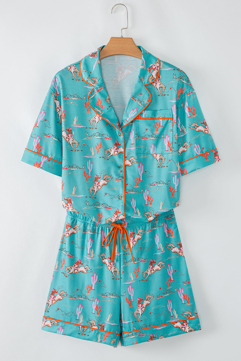 Aruba Blue Cowgirl Pajama Set