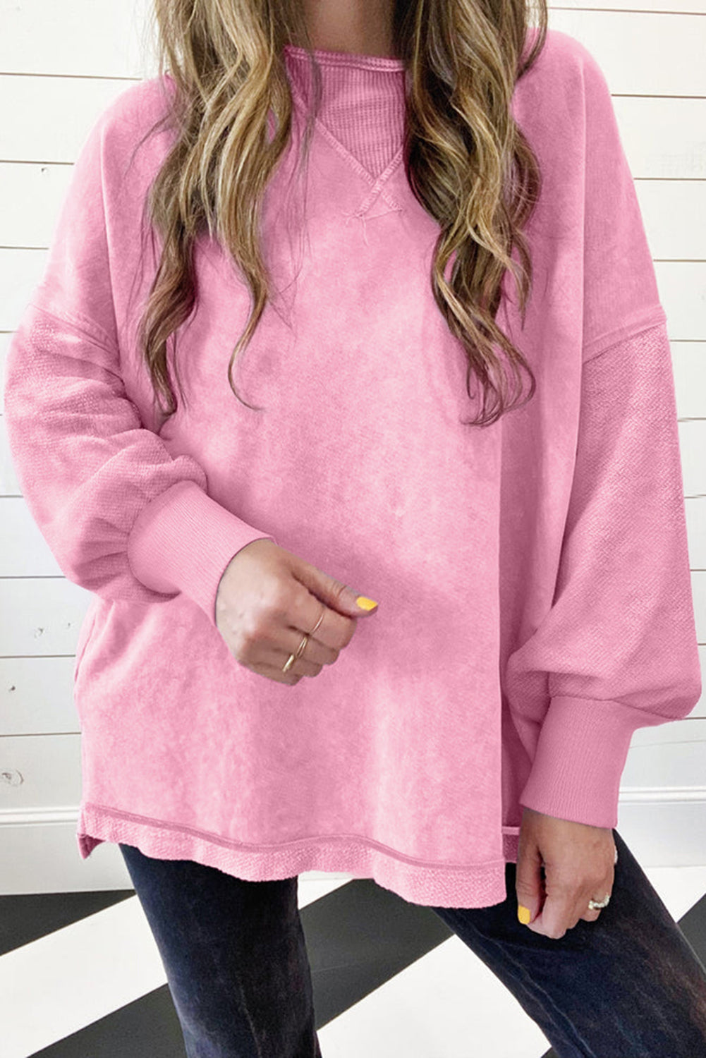 Pink Mineral Wash Sweatshirt