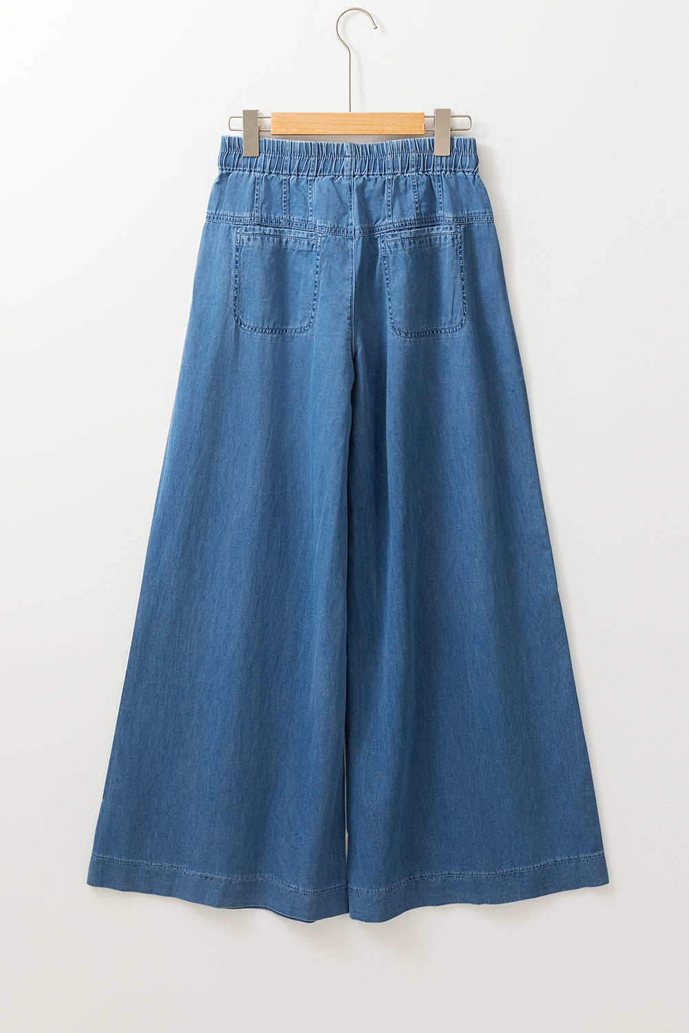 Fly Waist Mineral Wash Wide Leg Jeans