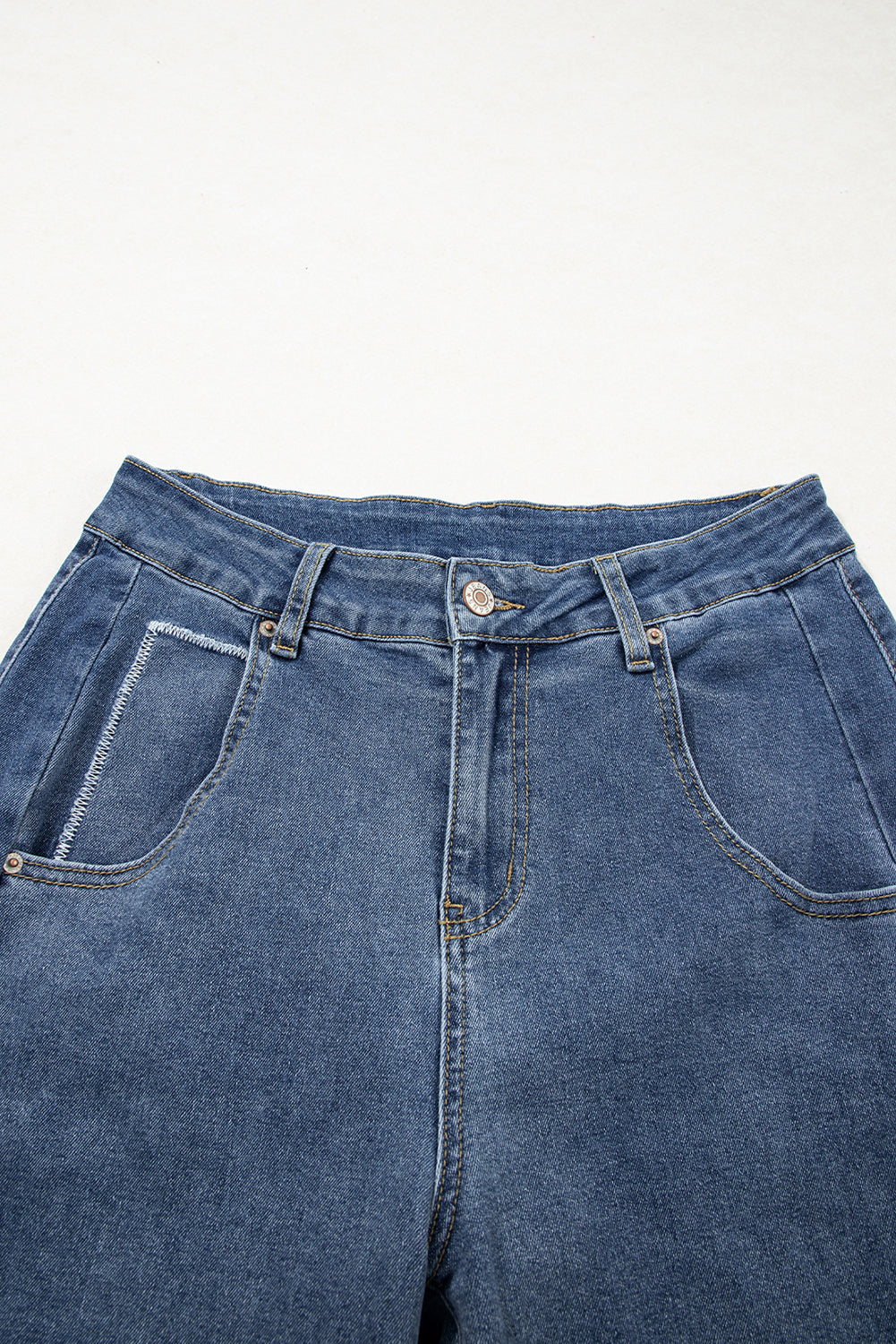 Raw Hem Barrel Leg Loose Jeans