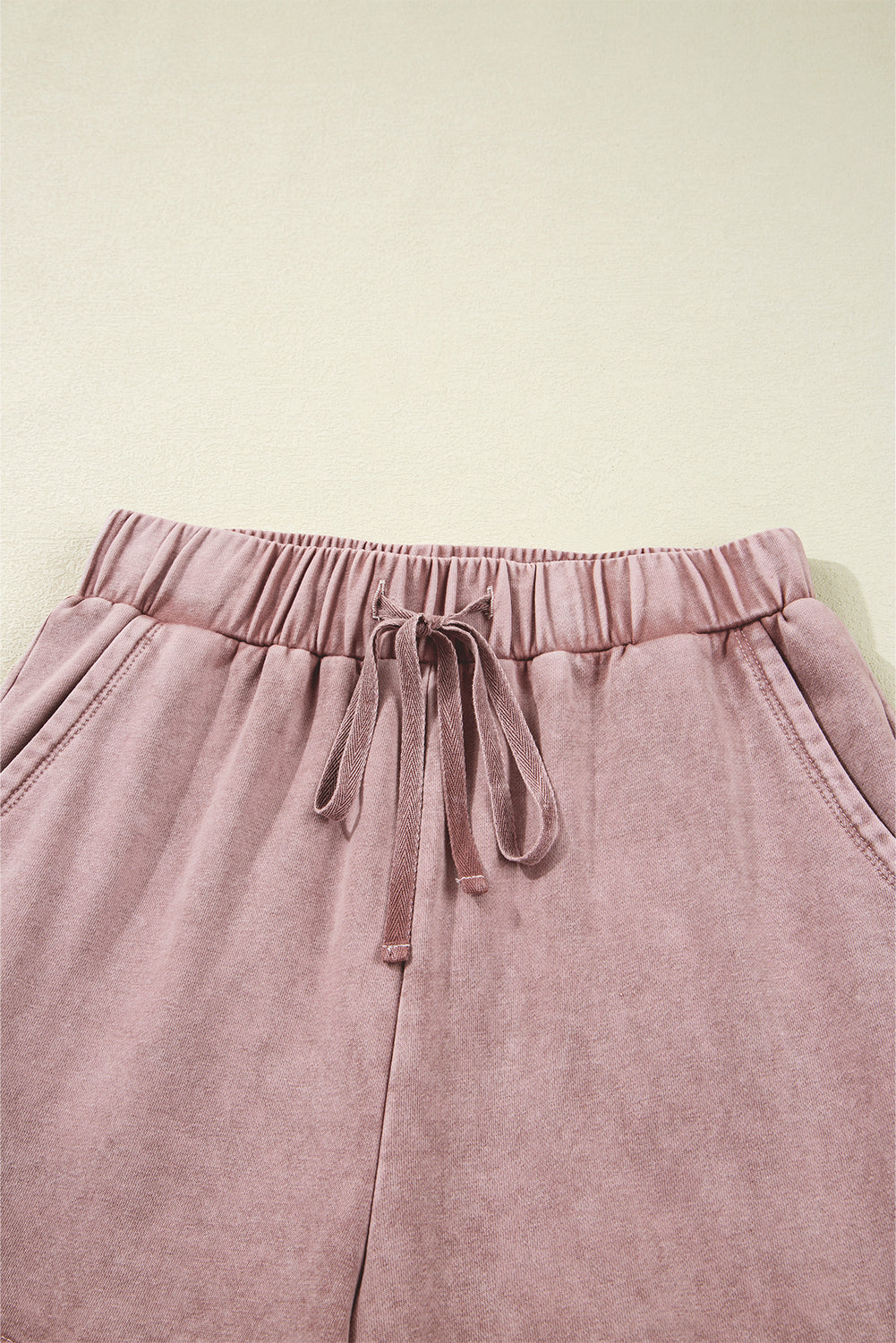 Mineral Wash Tiered Wide Leg Patchwork Pants