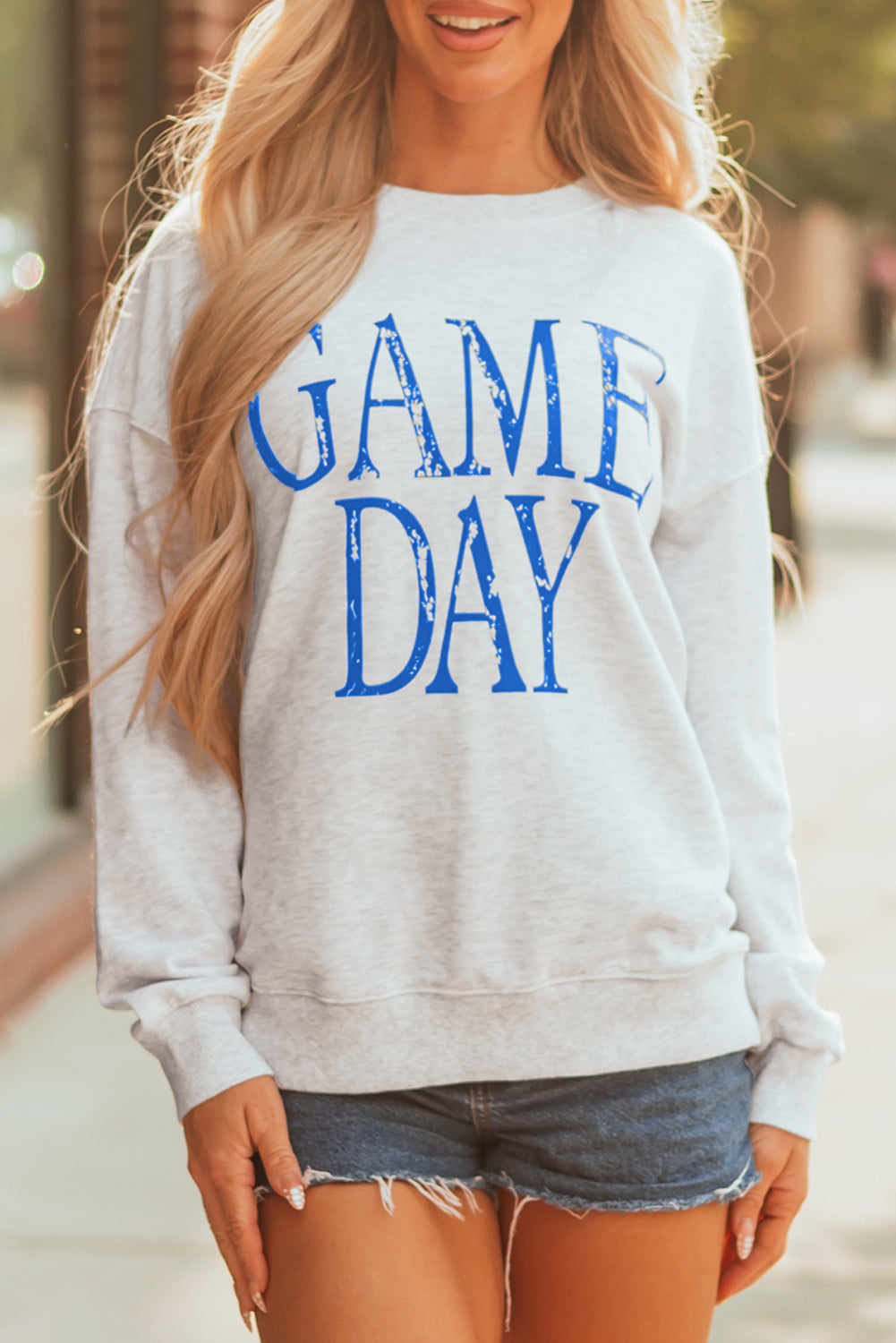 Blue Vintage Washed ‘GAME DAY’ Sweatshirt