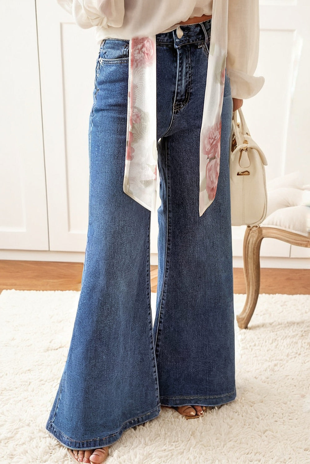 ‘Sara’ High Waist Bell Bottom Jeans