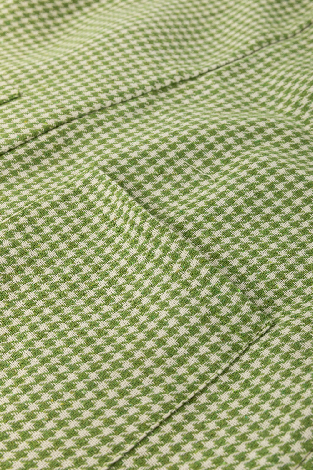 Green Gingham Wide Leg Loose Overall