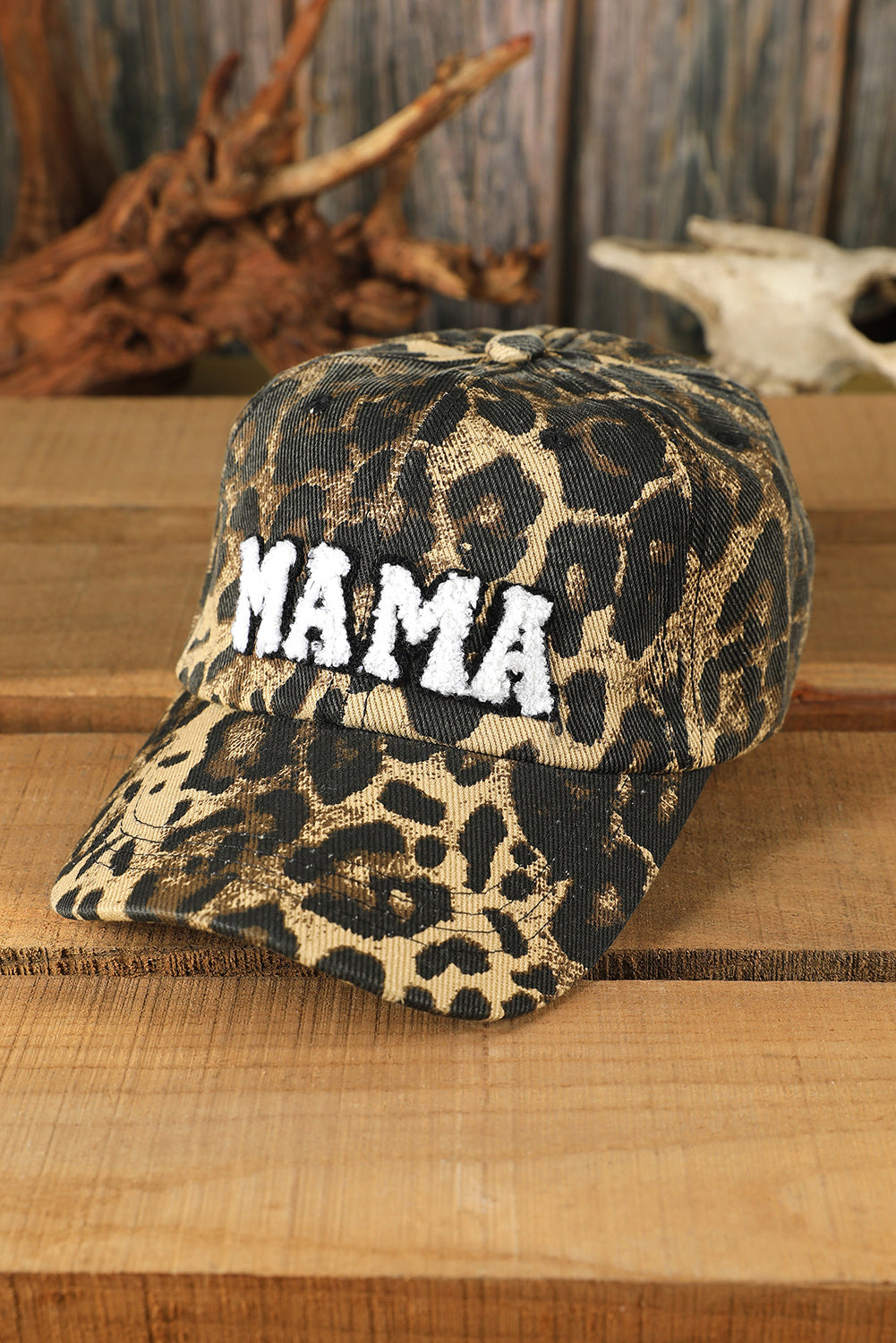 Leopard ‘MAMA’ Embroidered Hat