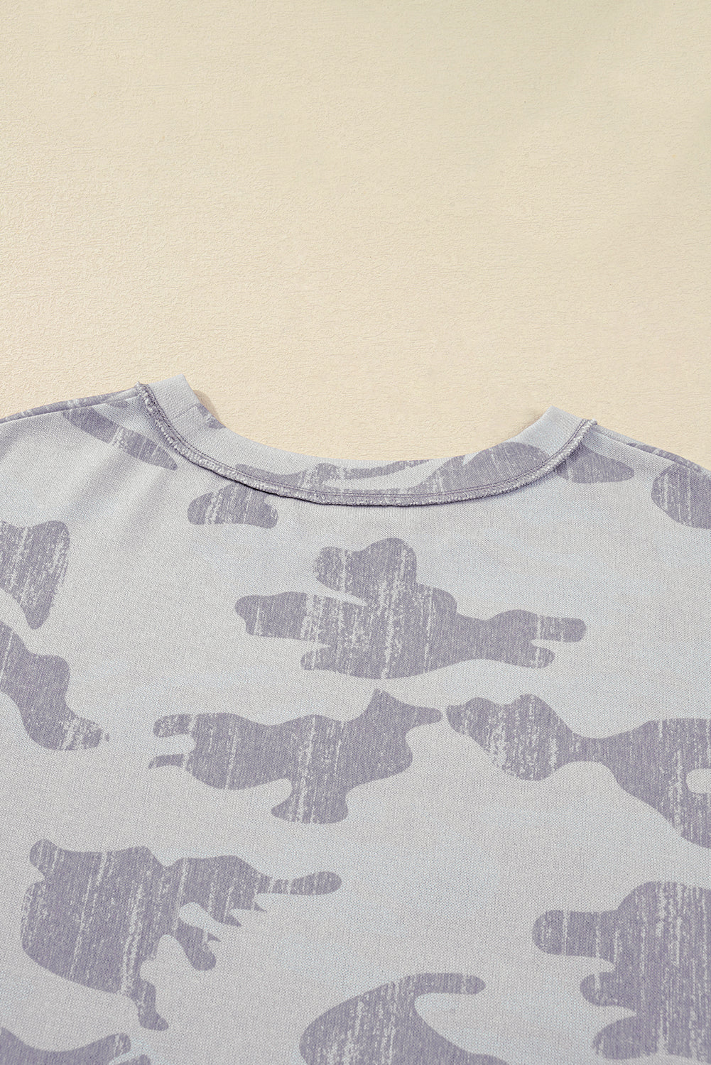 Camo Round Neck Plus Size Sweatshirt