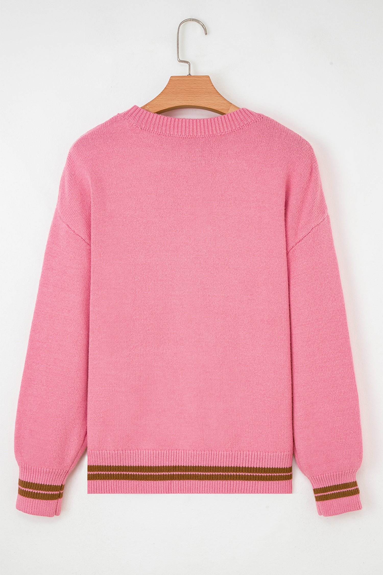 Pink ‘See You Cowboy’ Embroidered Western Graphic Sweater