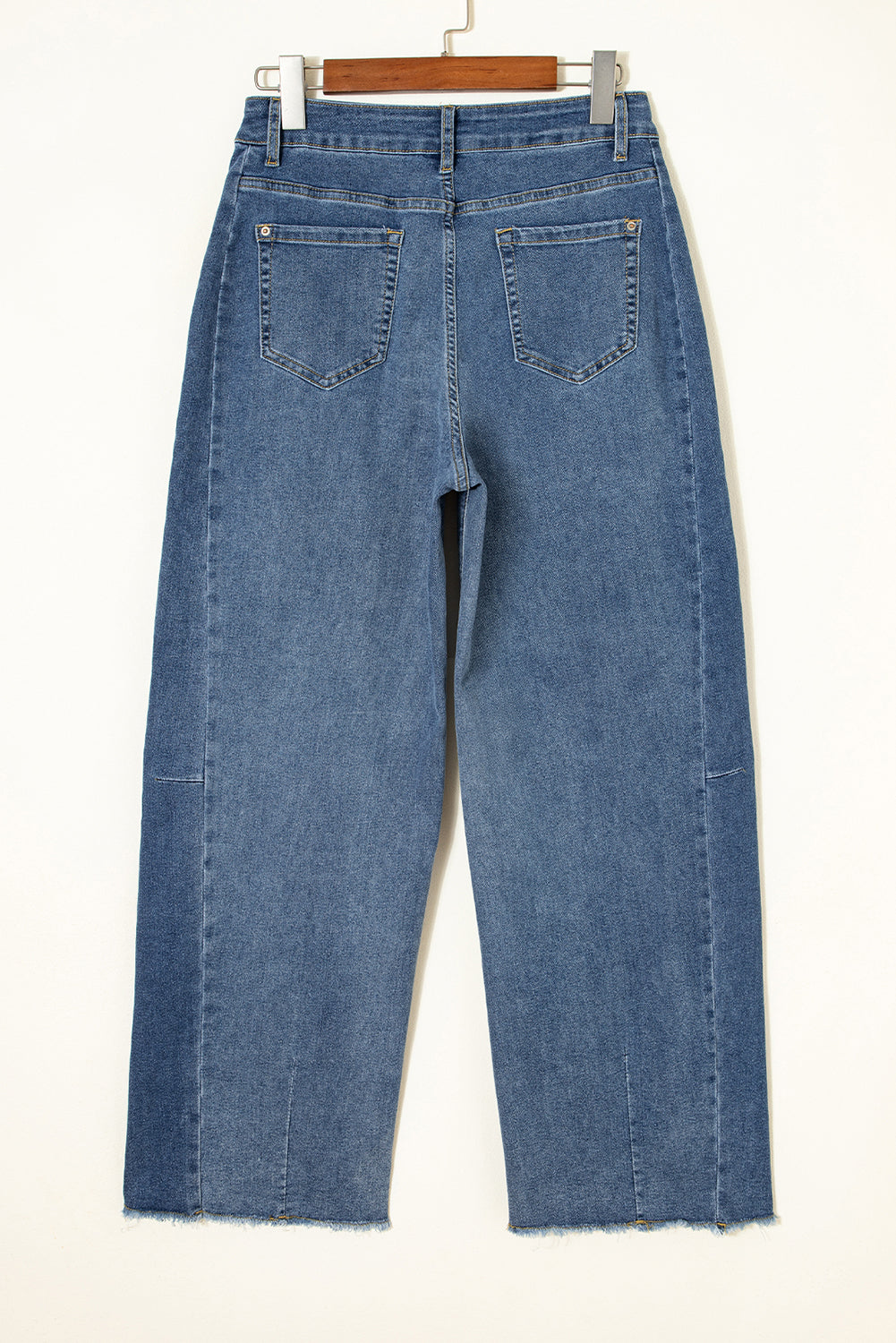 Raw Hem Barrel Leg Loose Jeans