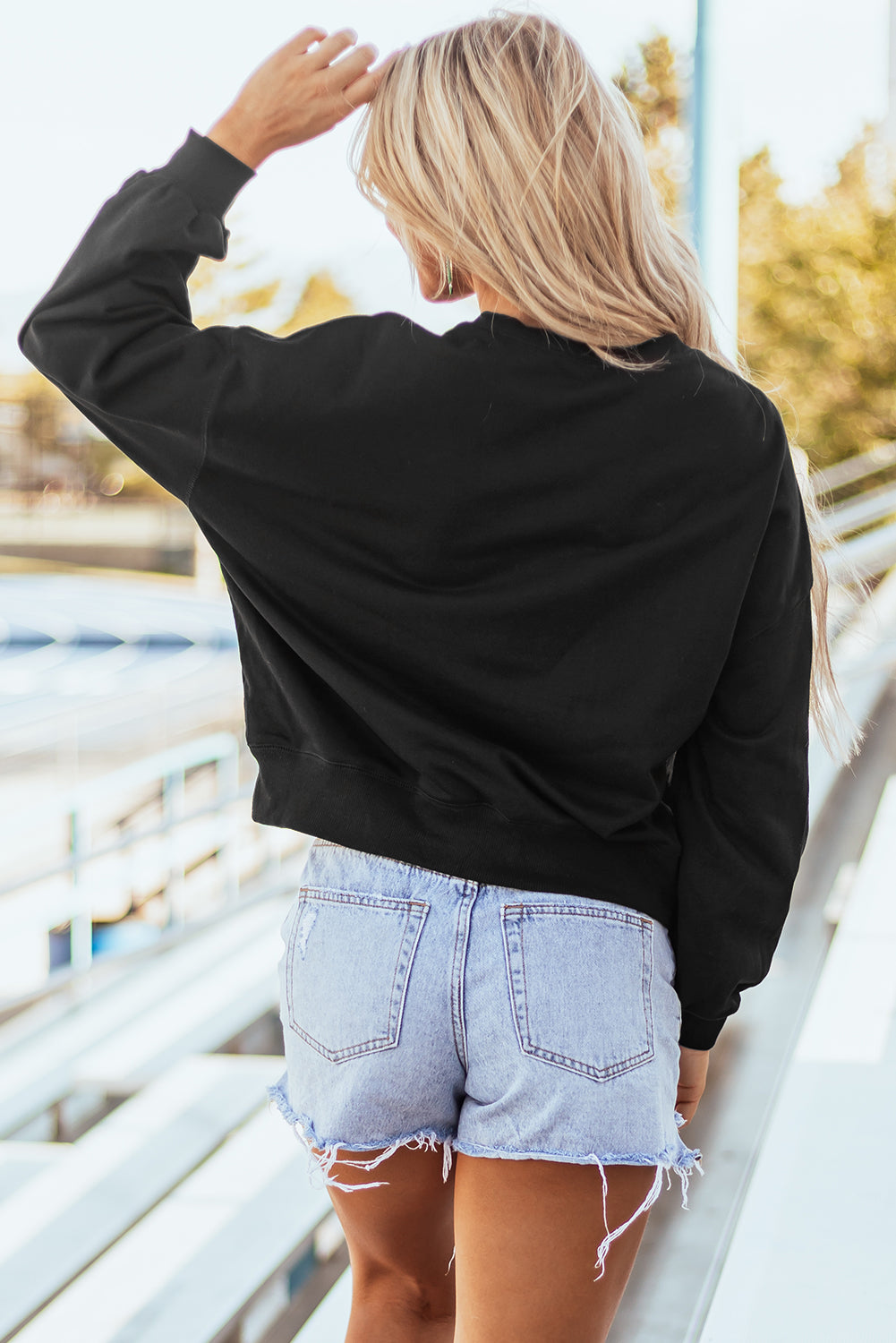 Black ‘GAME DAY’ Graphic Pullover Sweatshirt