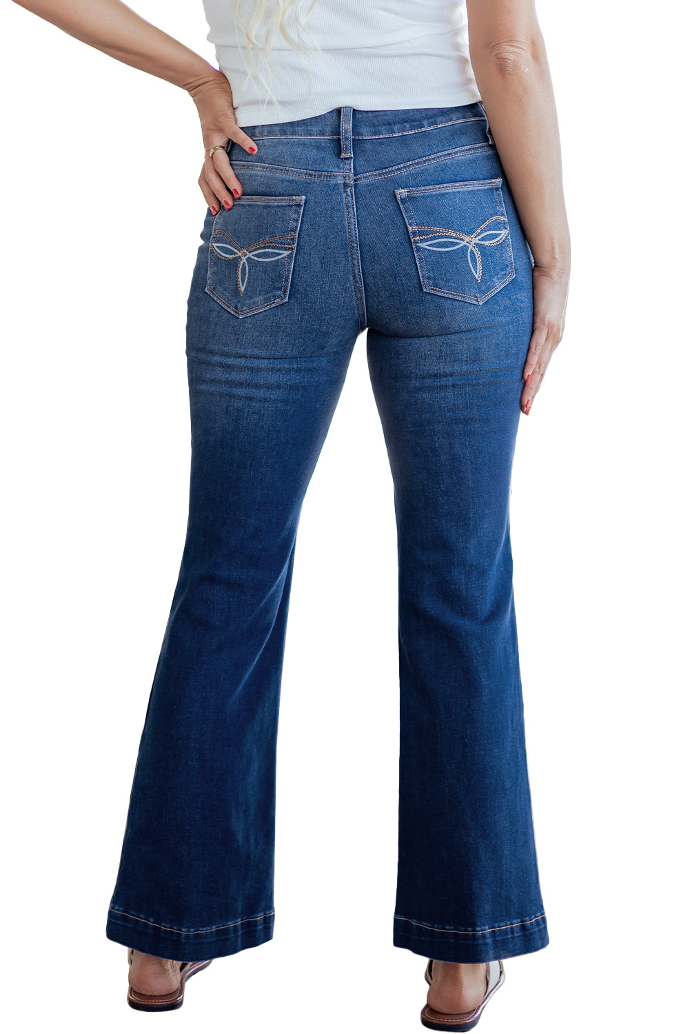 ‘Jennifer’ Stitch Pocket Bootcut Jeans