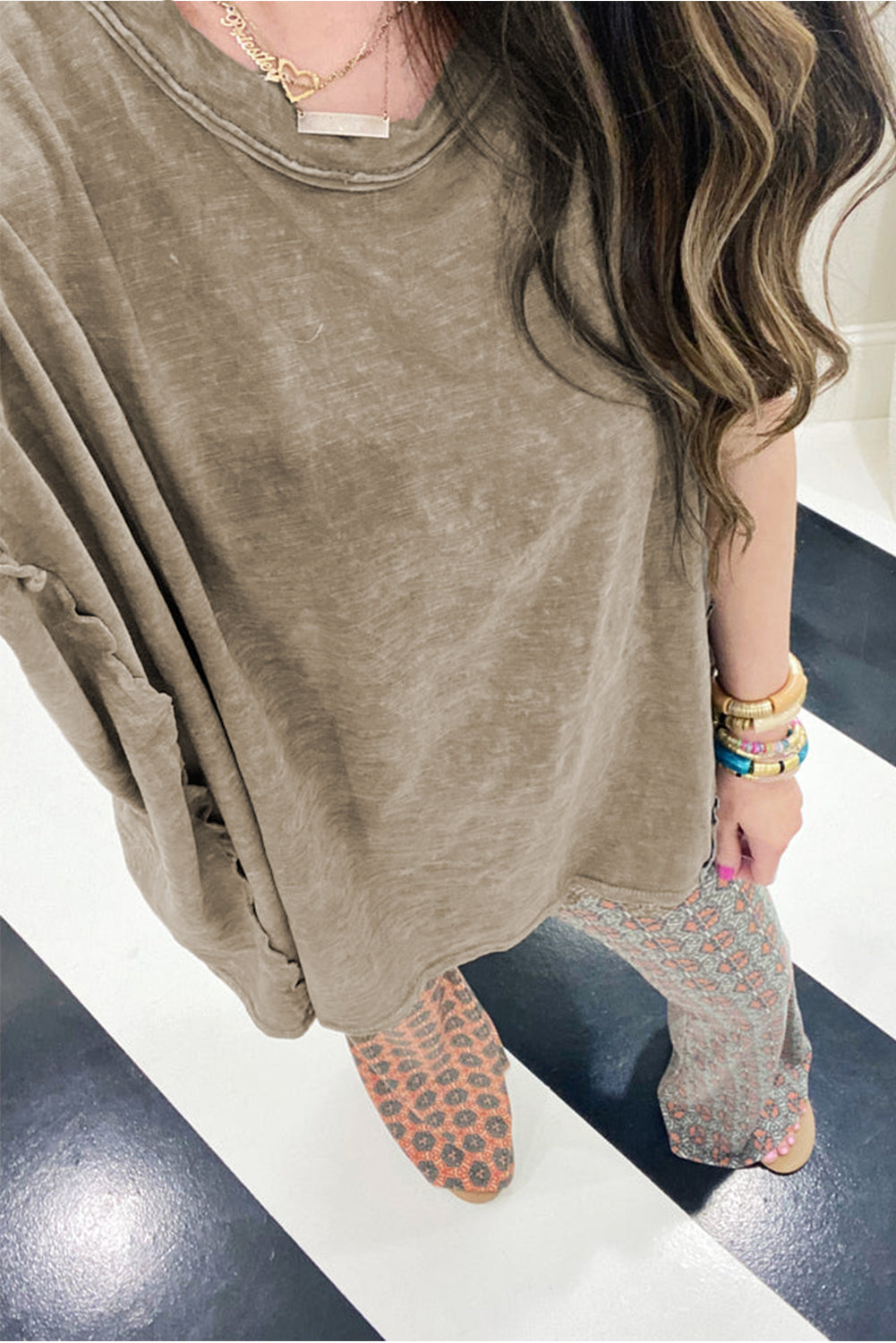 Sage Green Vintage Washed Oversized T Shirt
