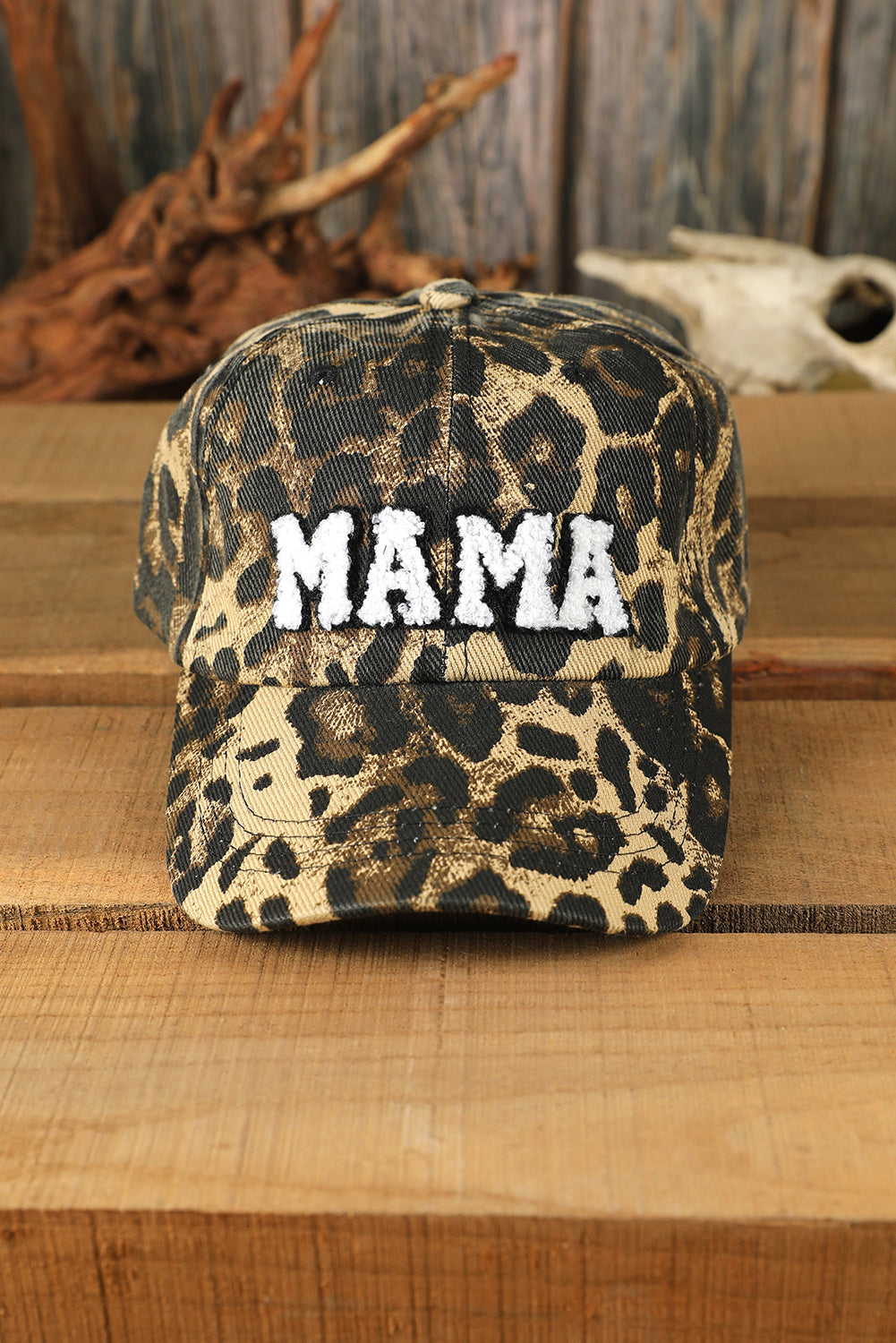 Leopard ‘MAMA’ Embroidered Hat