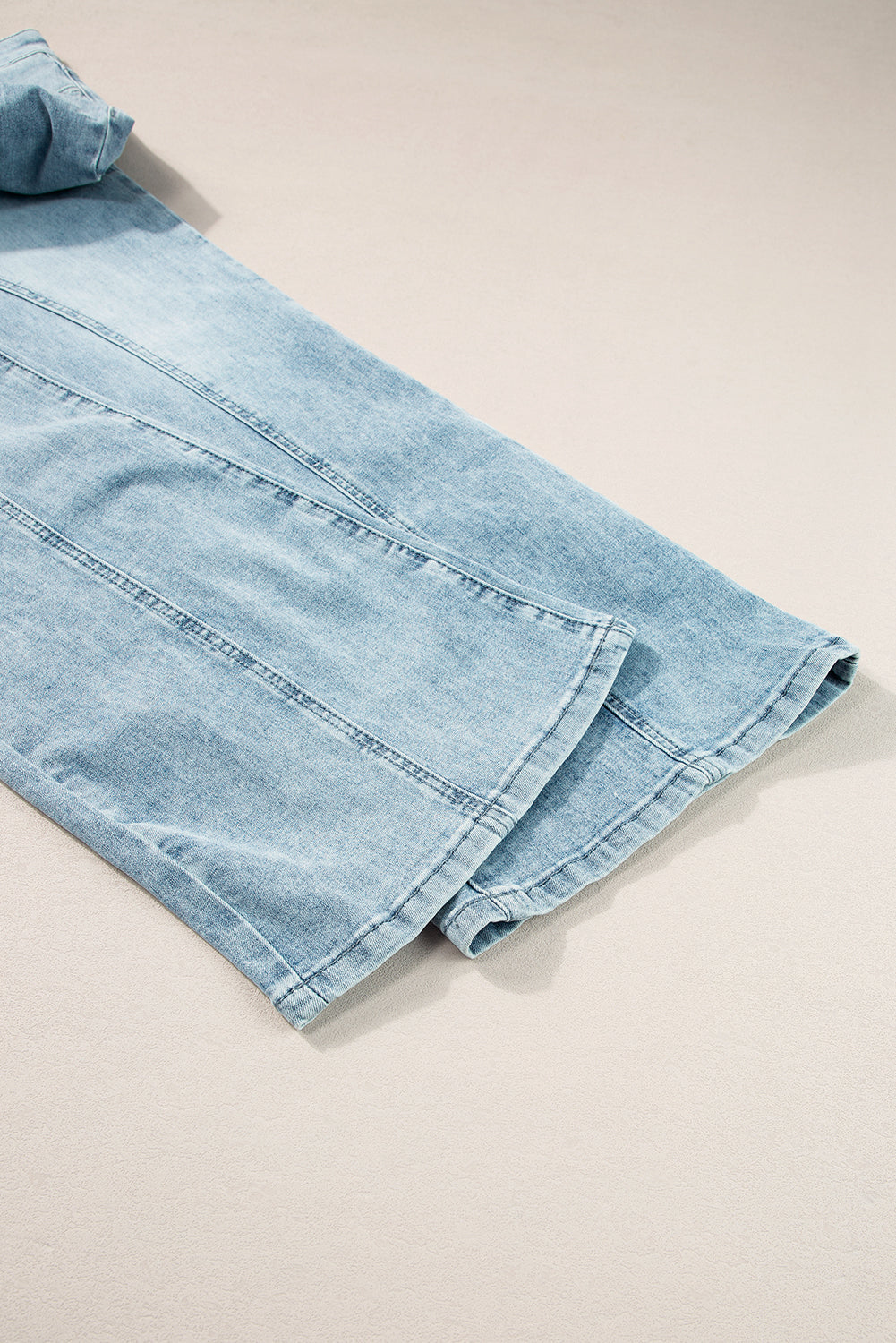Acid Wash Extra Wide Leg High Waist Long Jeans