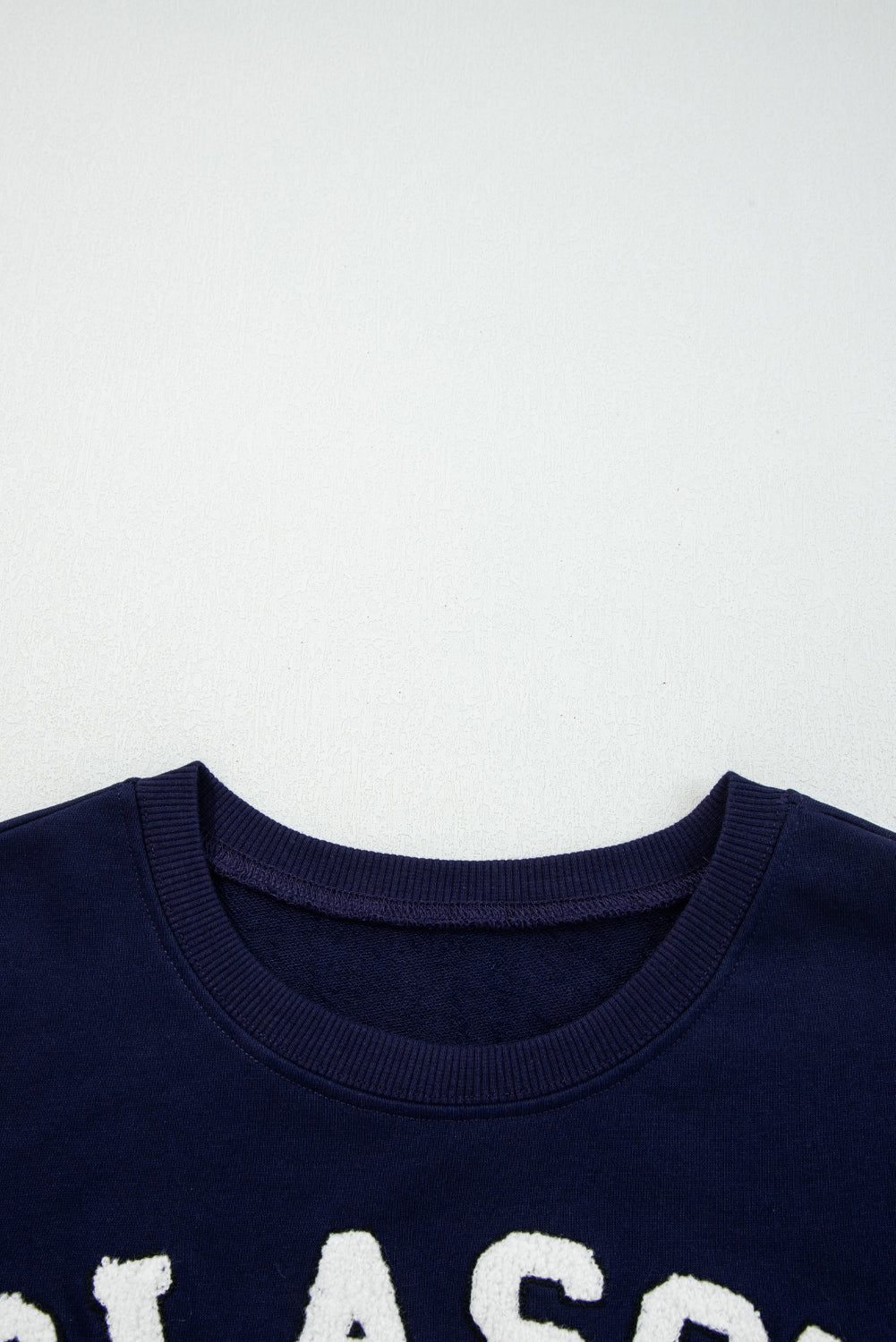 Navy Blue ‘CLASSY UNTIL KICKOFF’ Patched Sweatshirt