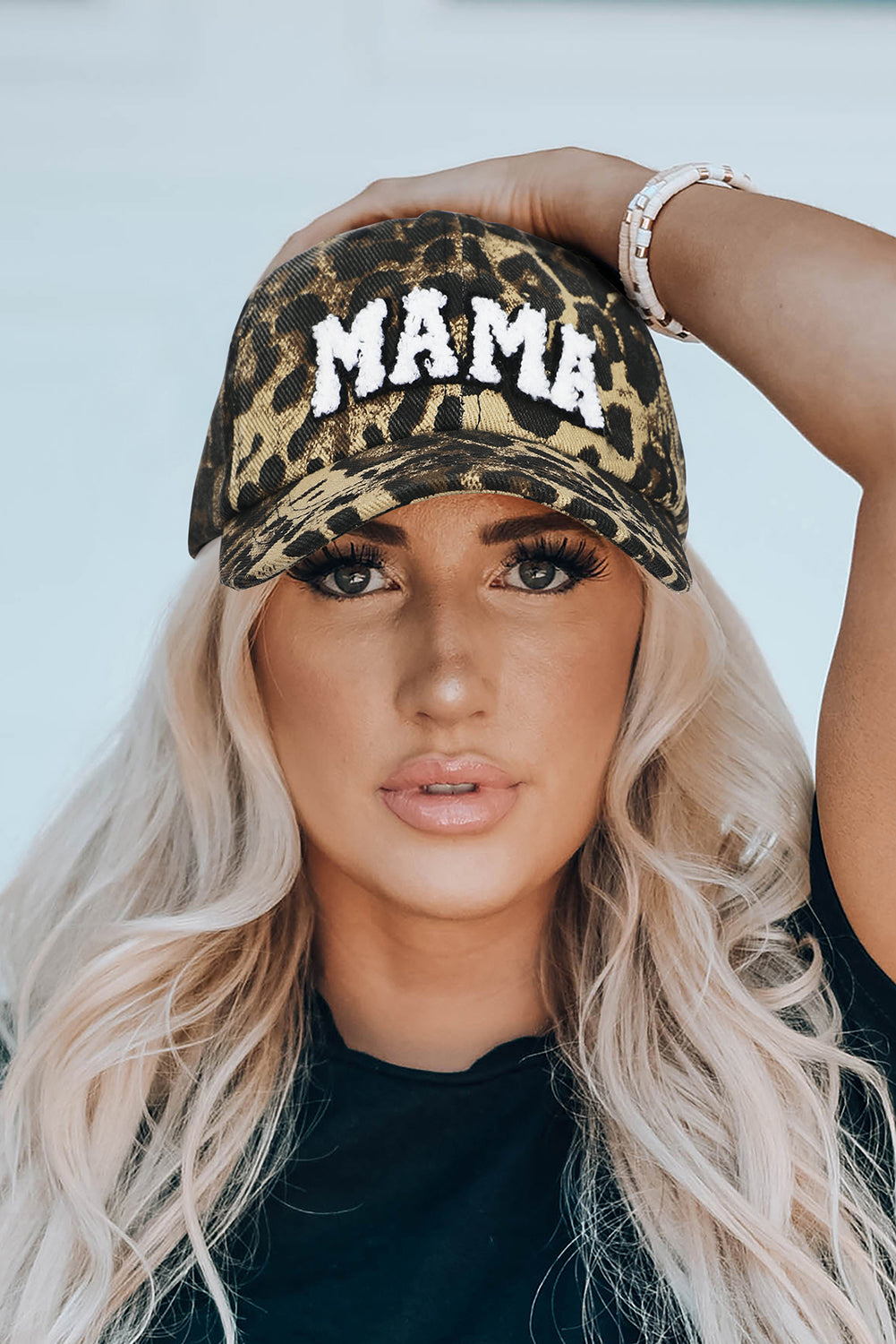 Leopard ‘MAMA’ Embroidered Hat