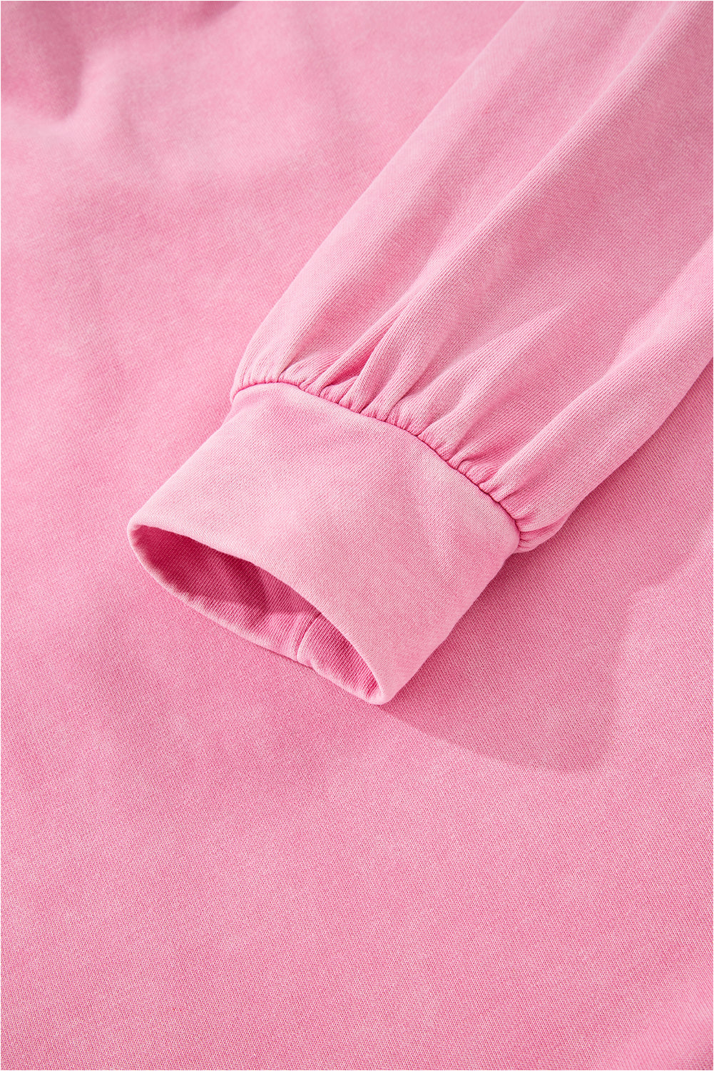 Pink Bowknot Patchwork Graphic Mineral Wash Plus Size Sweatshirt