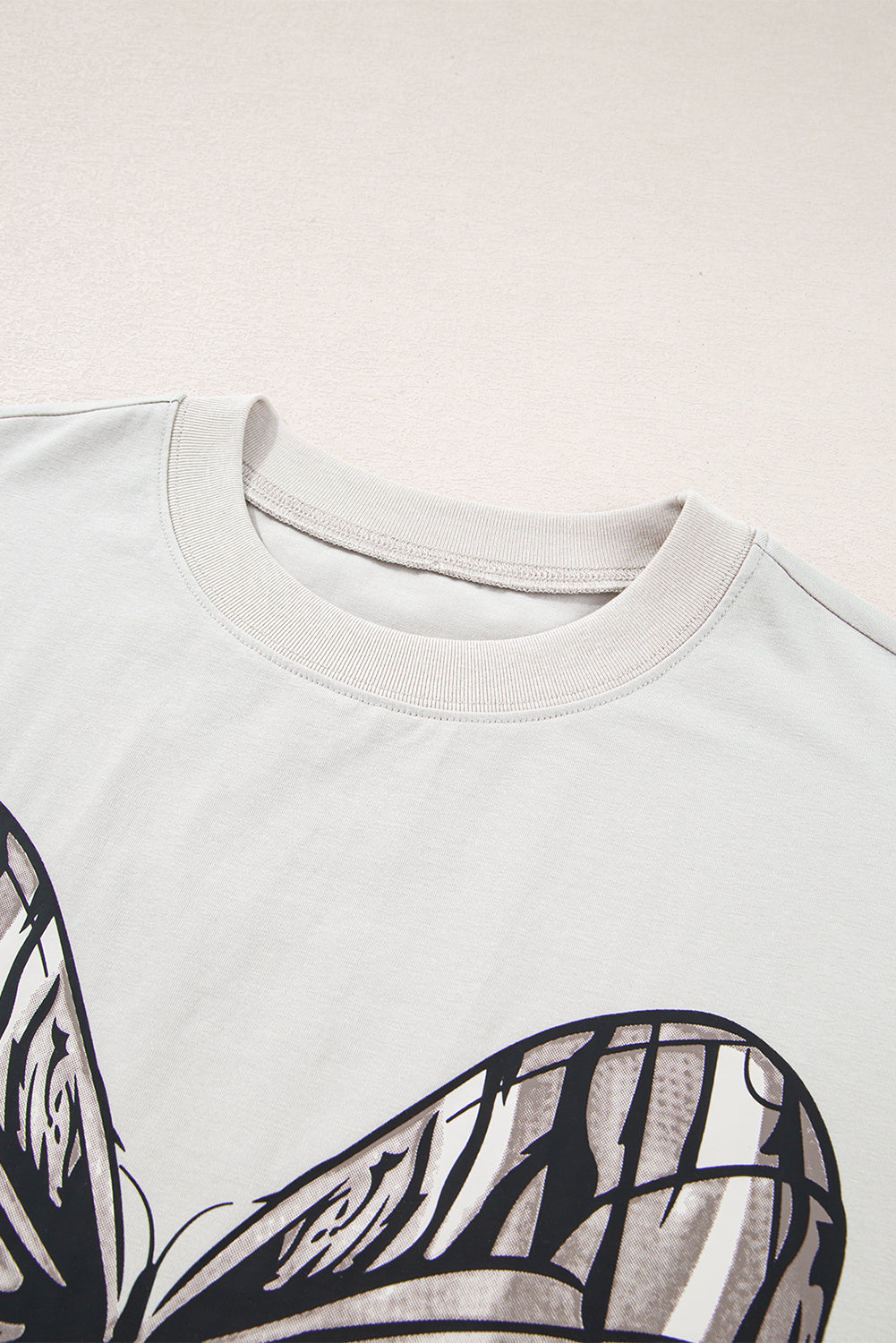 Camo Oversized Bow Printed Drop Shoulder Tee
