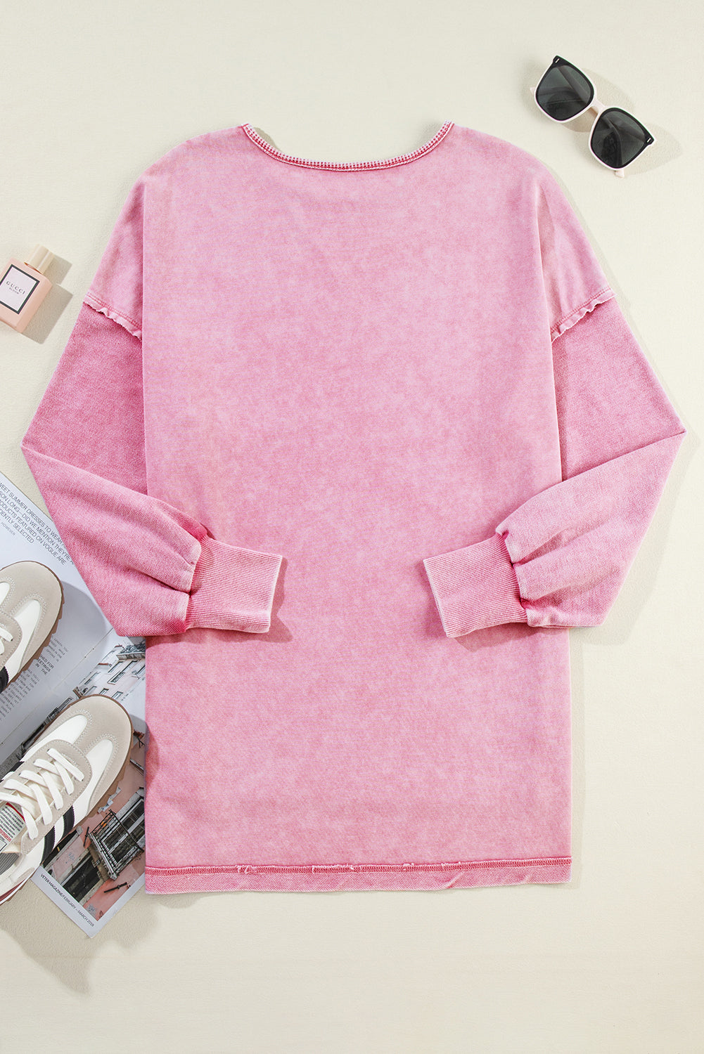 Pink Mineral Wash Sweatshirt