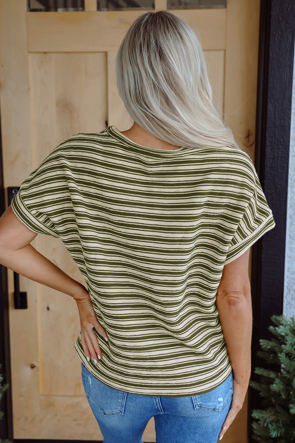 Green Stripe T Shirt