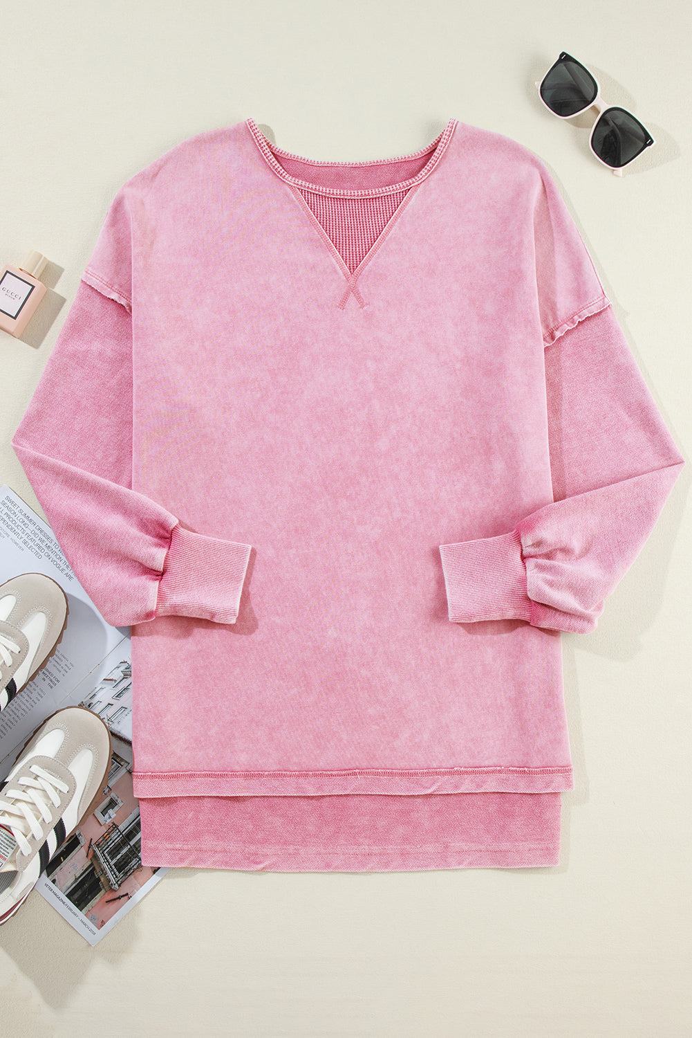 Pink Mineral Wash Sweatshirt
