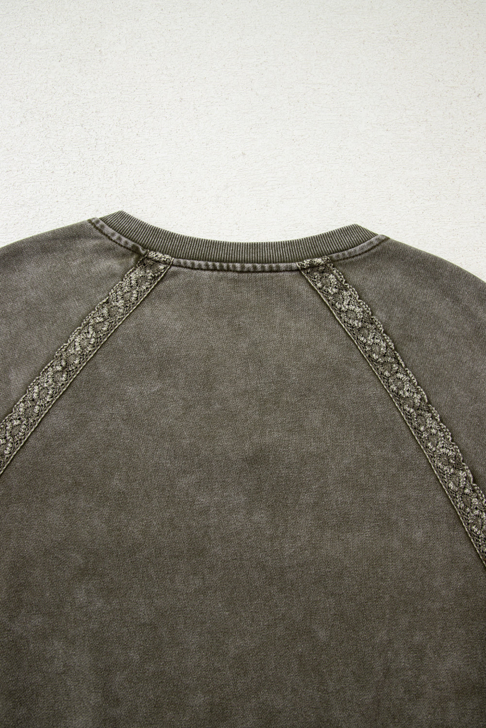 Green Lace Mineral Wash Sweatshirt
