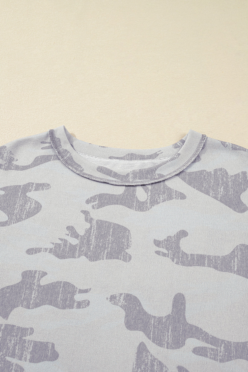 Camo Round Neck Plus Size Sweatshirt