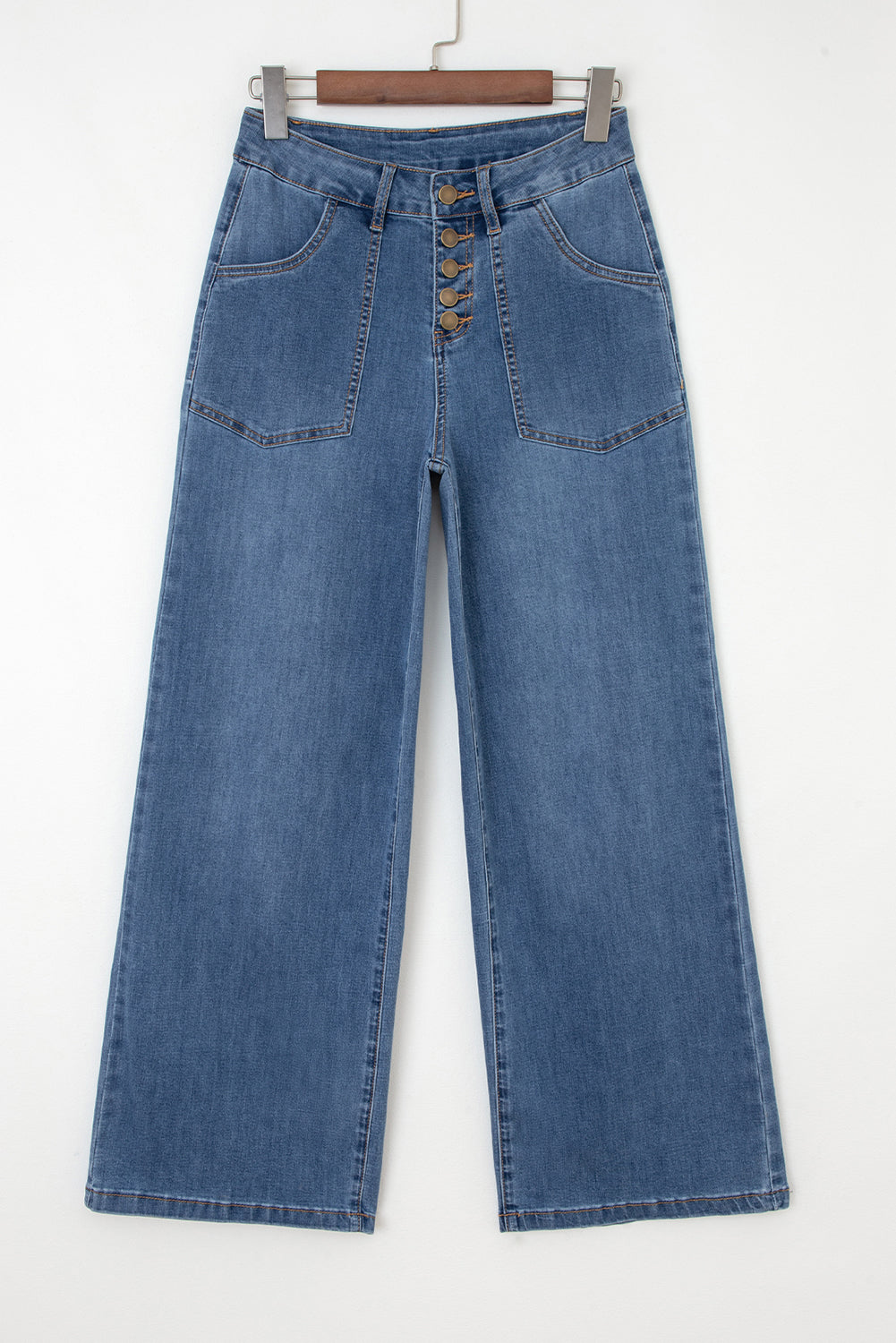 ‘Andrea’ Bareback High Waist Wide Leg Jeans