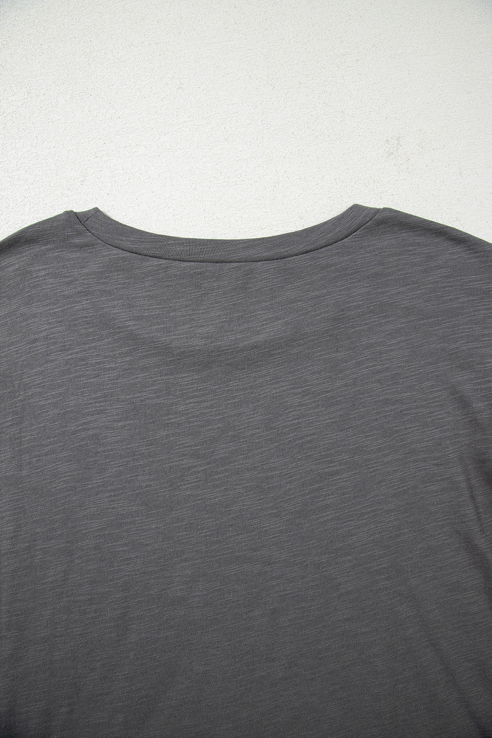 Dark Grey Ruffled Short Sleeve Plus Size Top