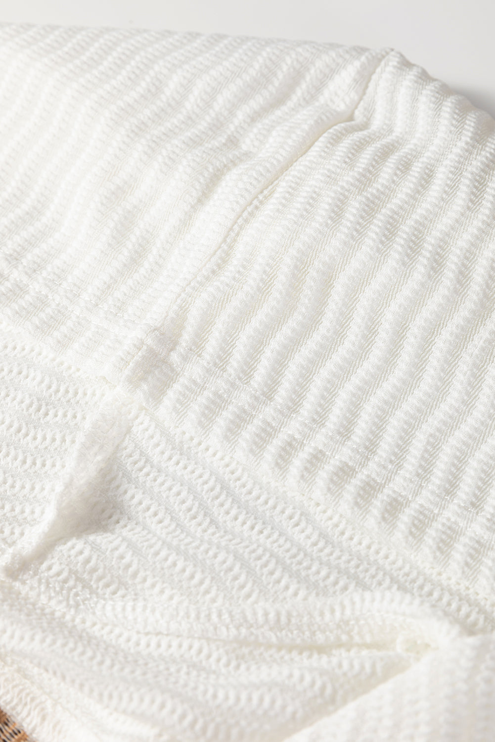 Khaki Stripe V Neck Hooded Plus Size Top