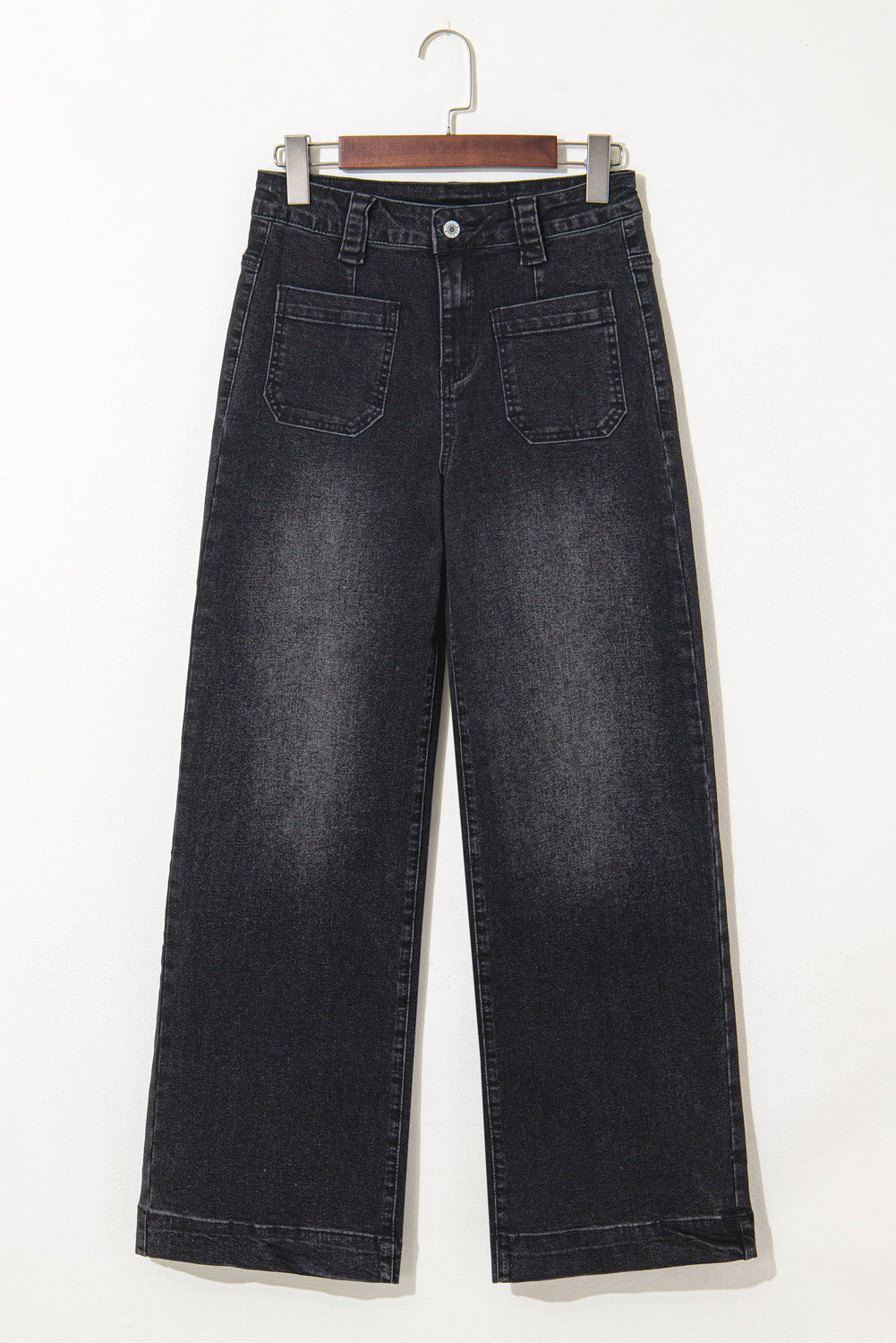 Black Wide Leg High Waist Jeans