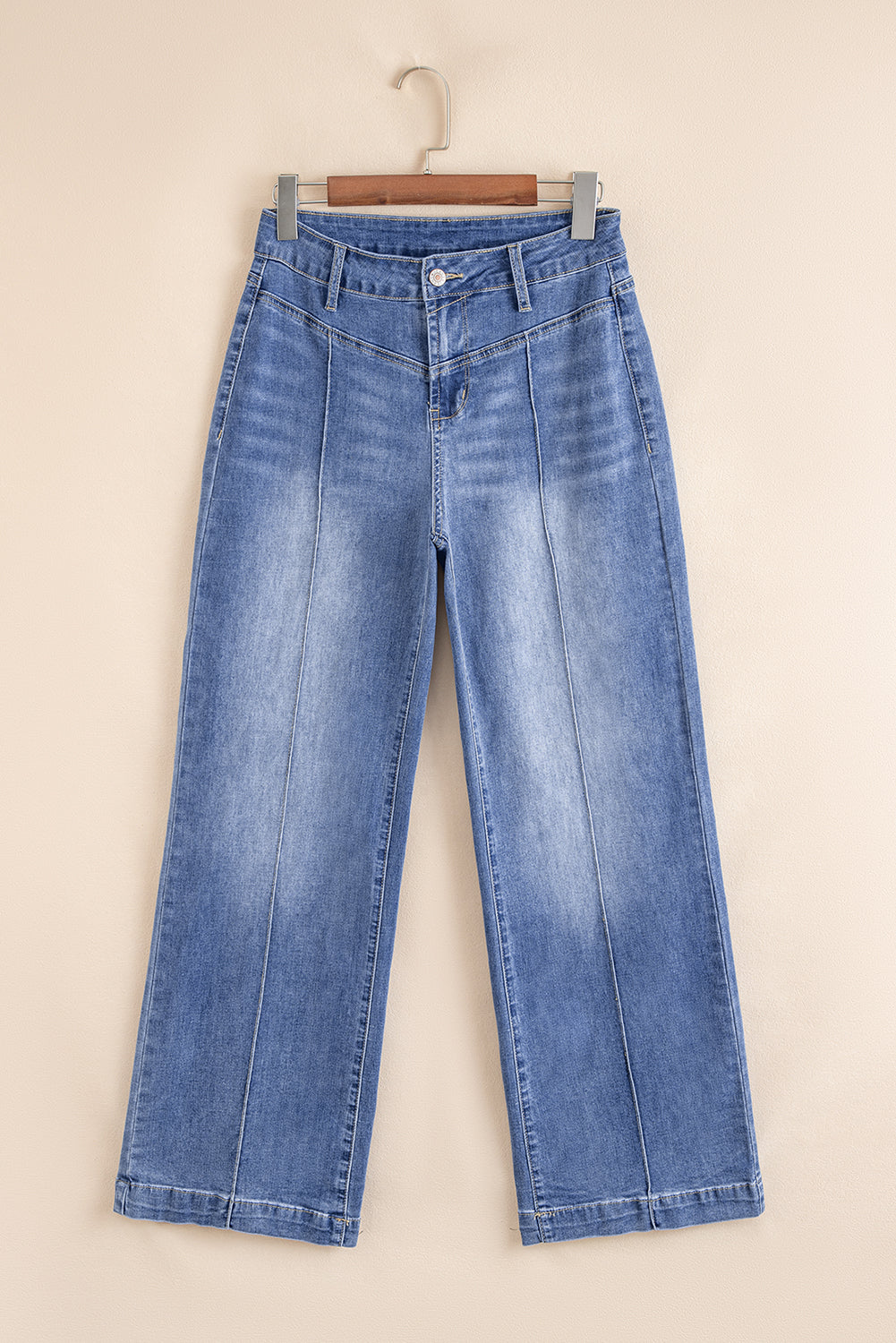 Tailored Center Seam Loose High Rise Jeans
