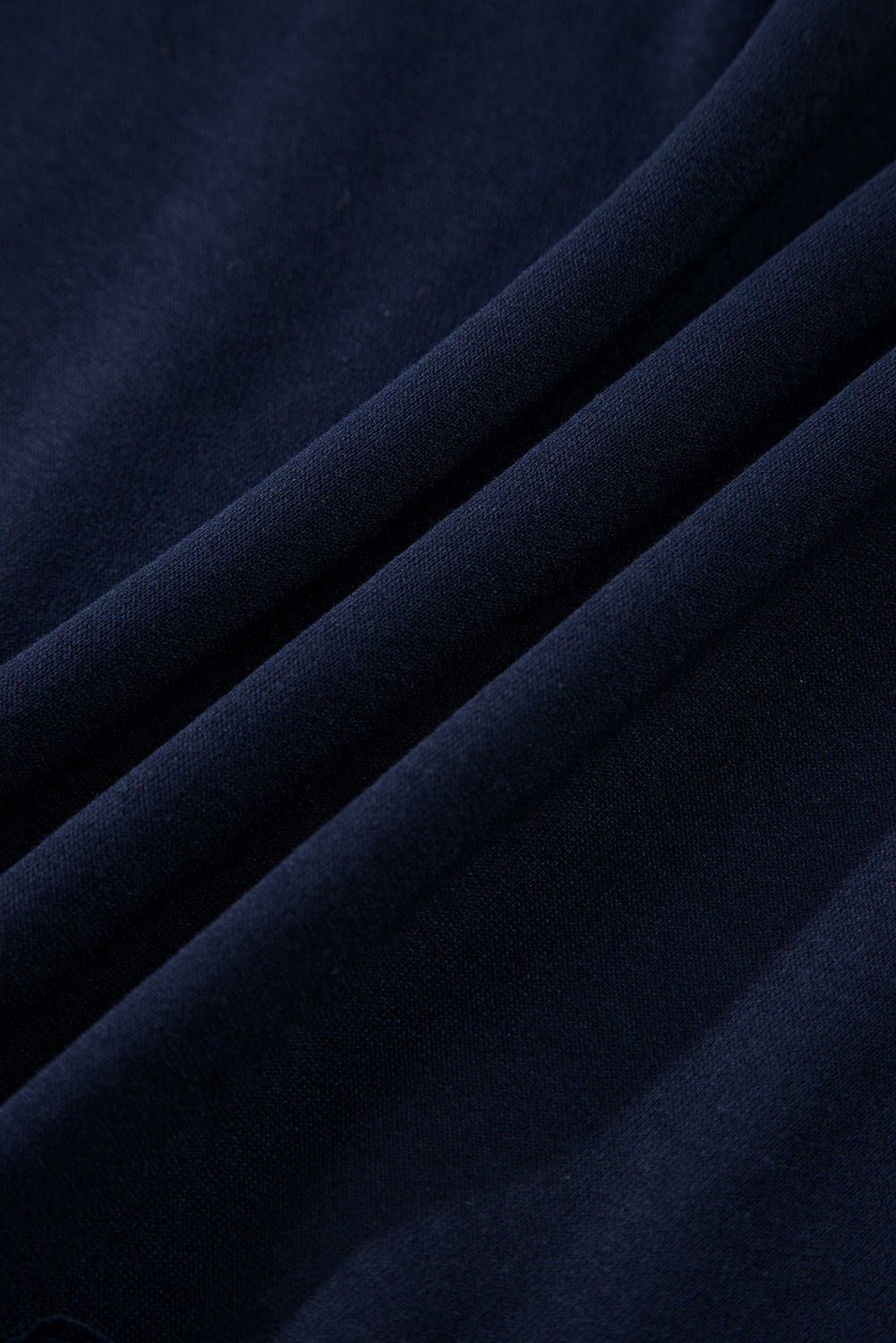 Navy Blue Tiered Ruffle Crew Neck Pullover Plus Size Top