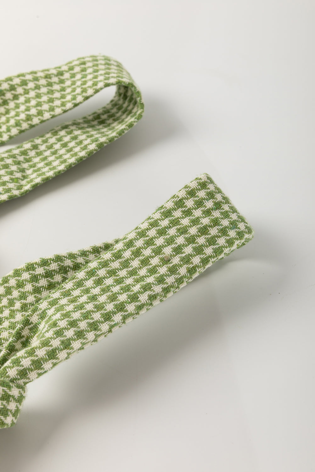 Green Gingham Wide Leg Loose Overall