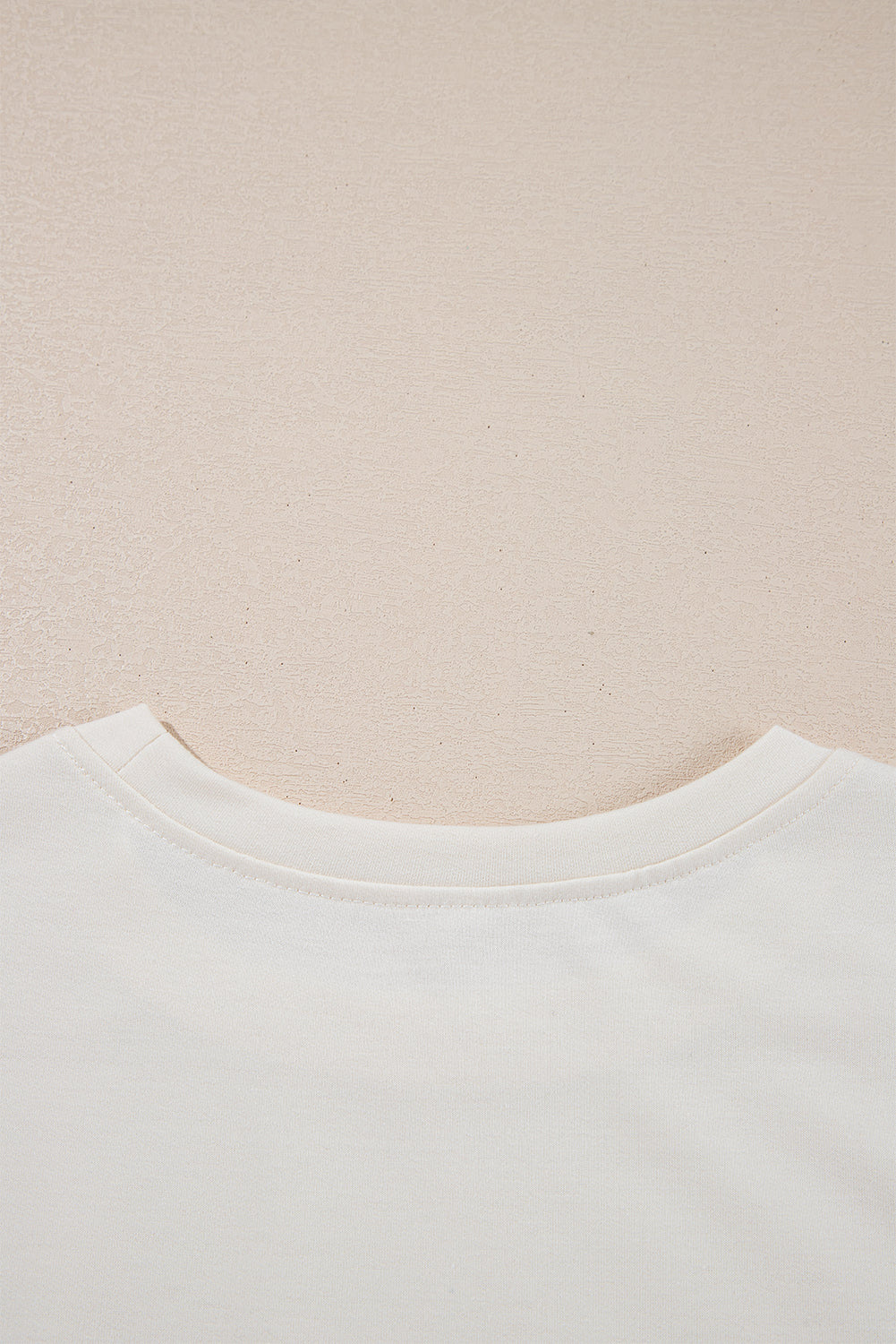 Beige Cropped Tee and Ruffle Skort Set