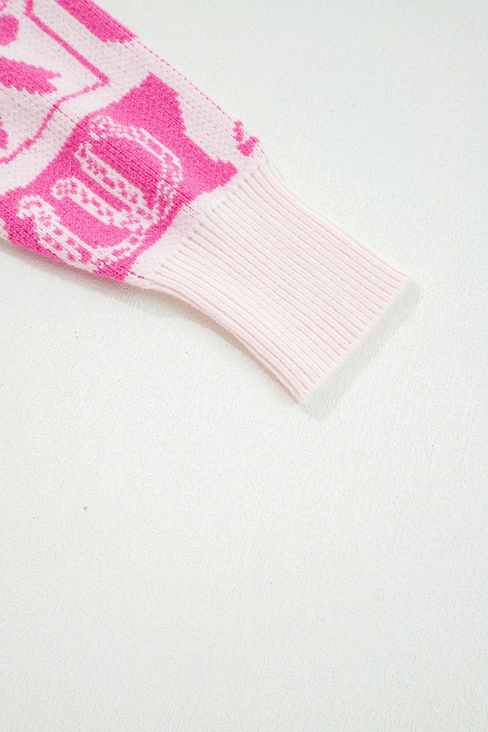 Pink Bows & Horseshoes Pattern Sweater