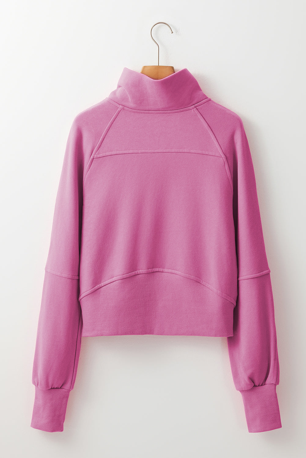 Pink Fleece Lined Zip Up Sweatshirt