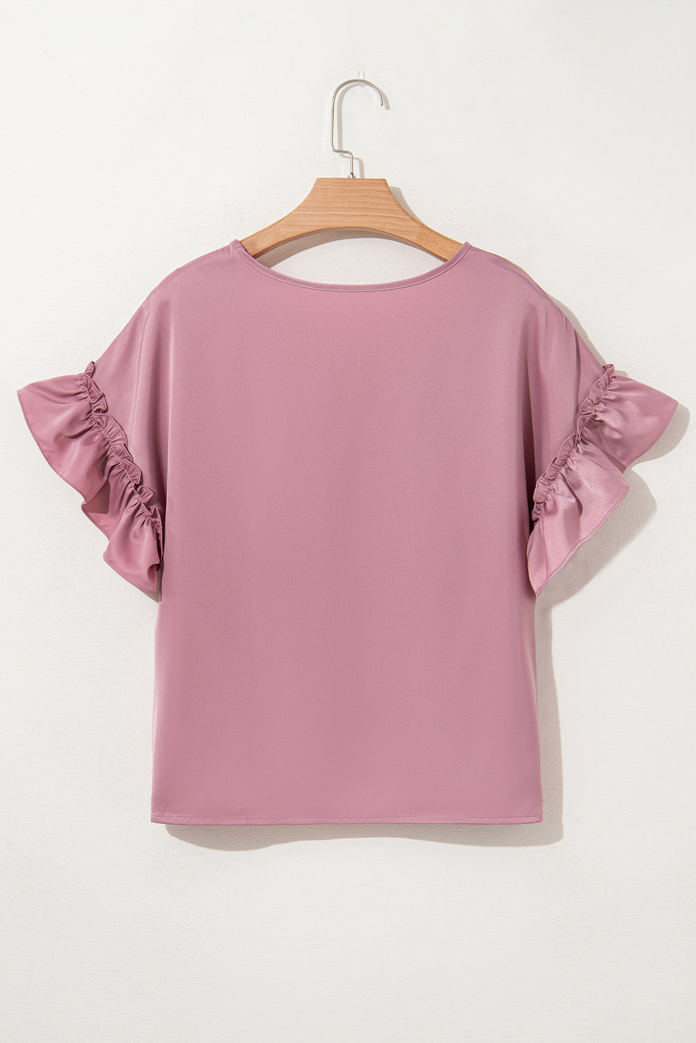 Pink Ruffle Sleeve Top