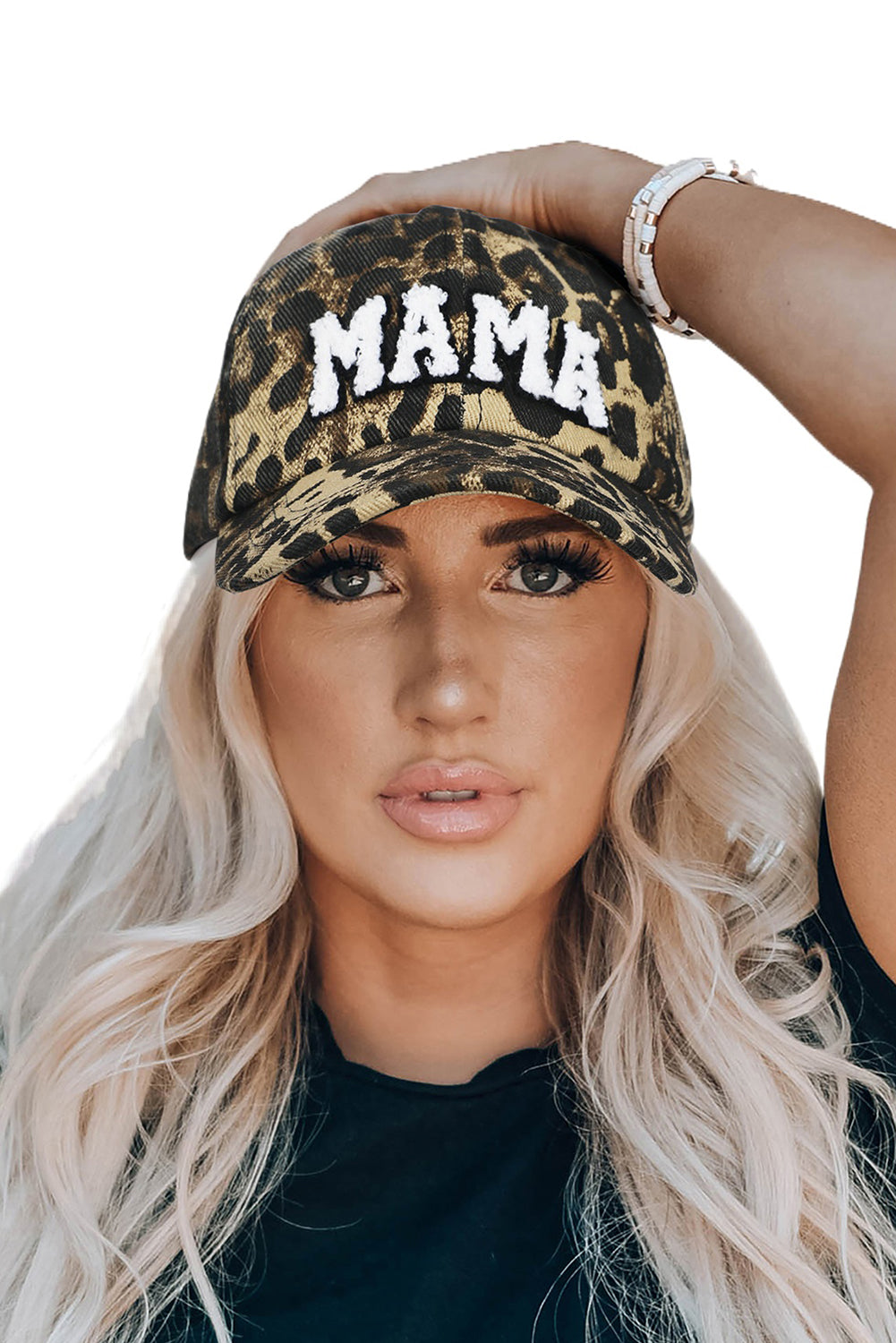 Leopard ‘MAMA’ Embroidered Hat