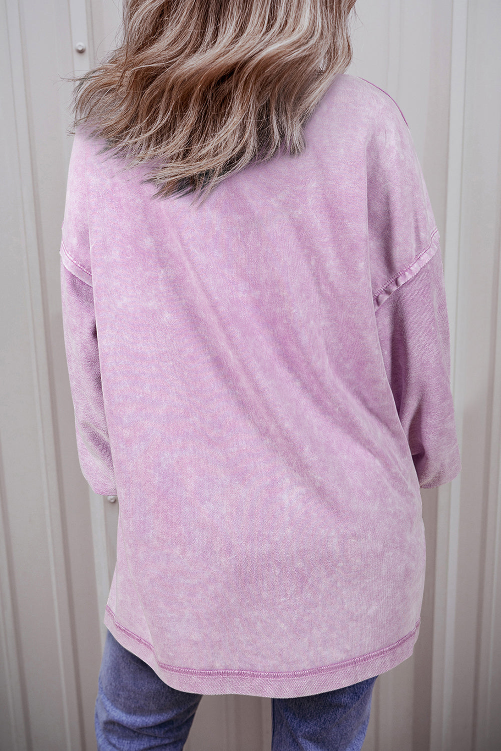Orchid Mineral Wash Pullover Sweatshirt