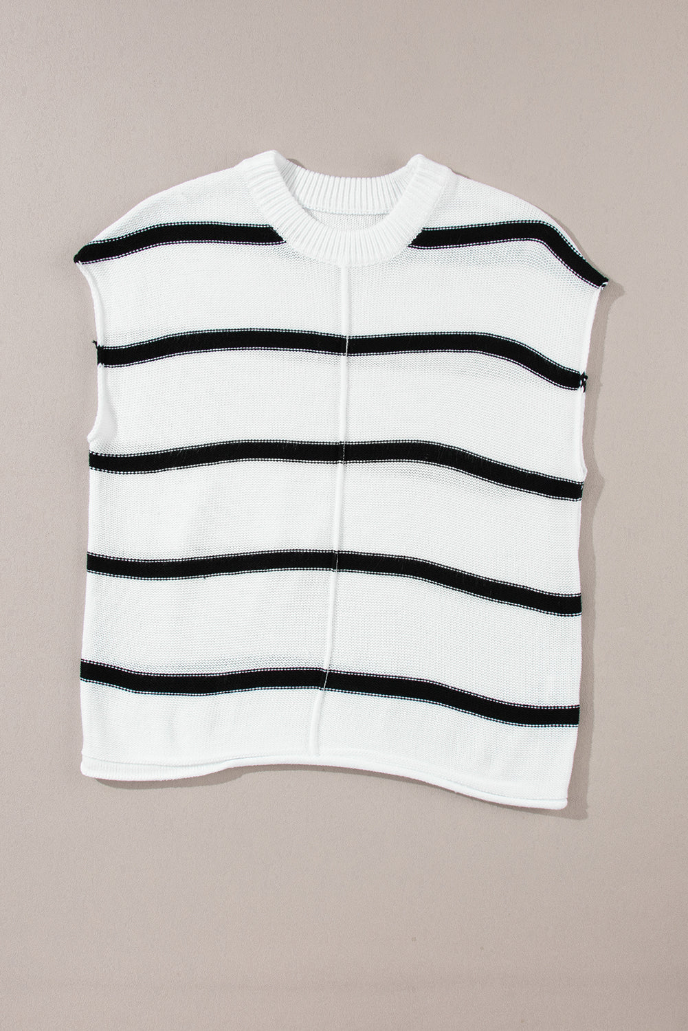 White Striped Sweater Tee